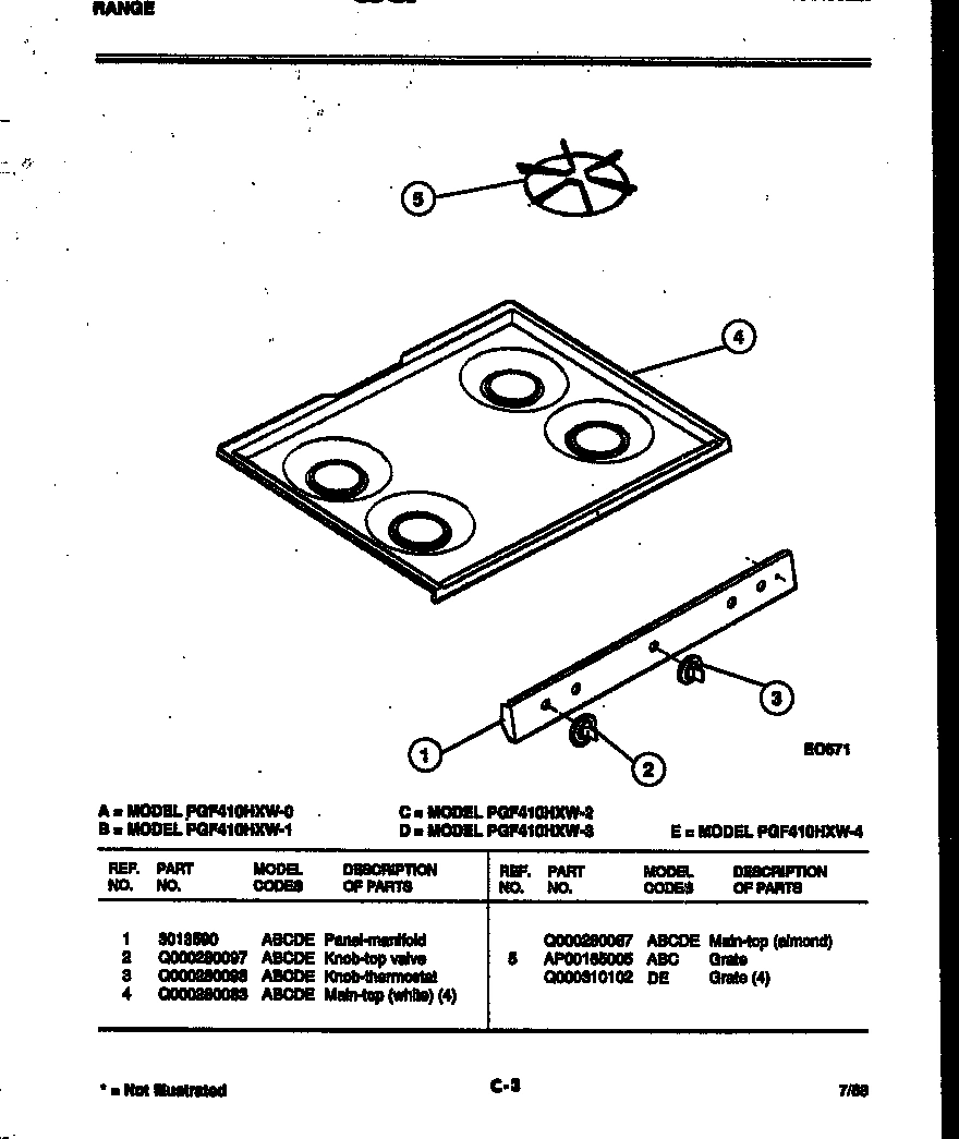 03 - COOKTOP PARTS