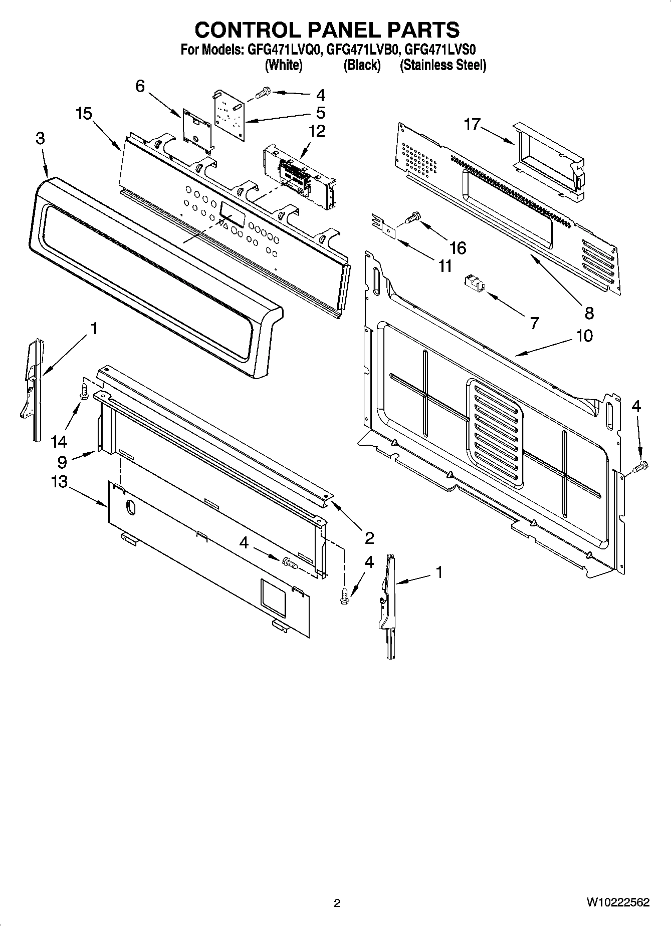 02 - CONTROL PANEL PARTS