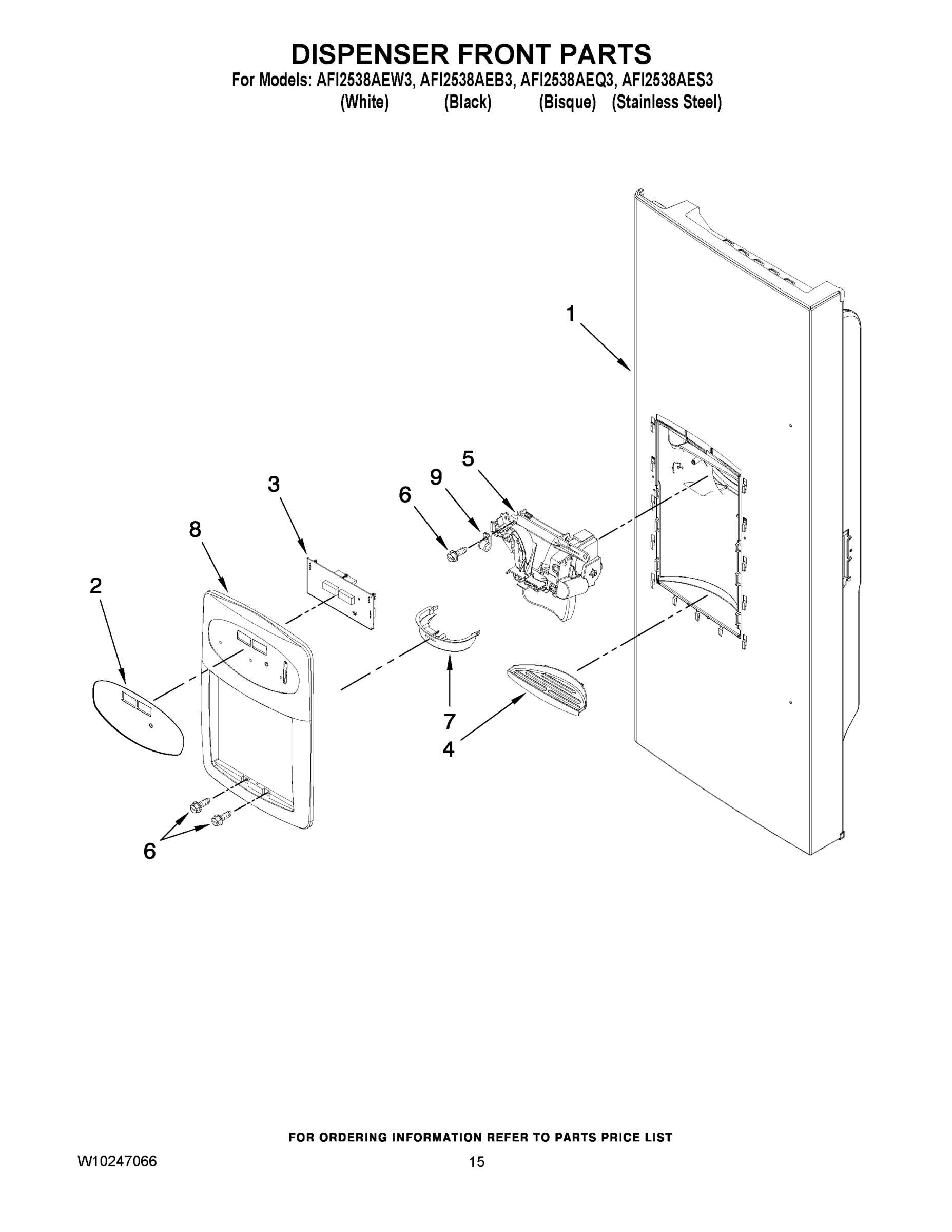 08 - DISPENSER FRONT PARTS