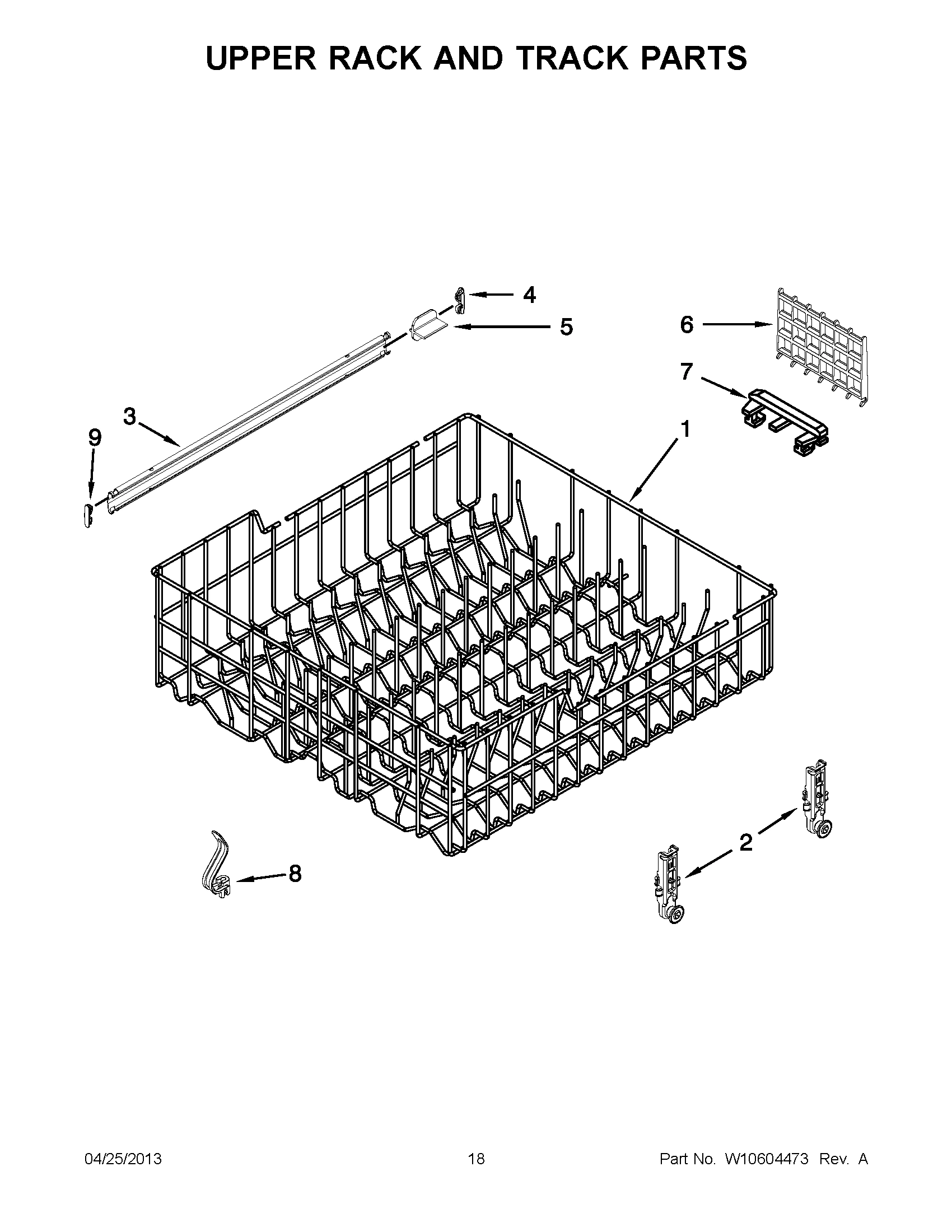 09 - UPPER RACK AND TRACK PARTS