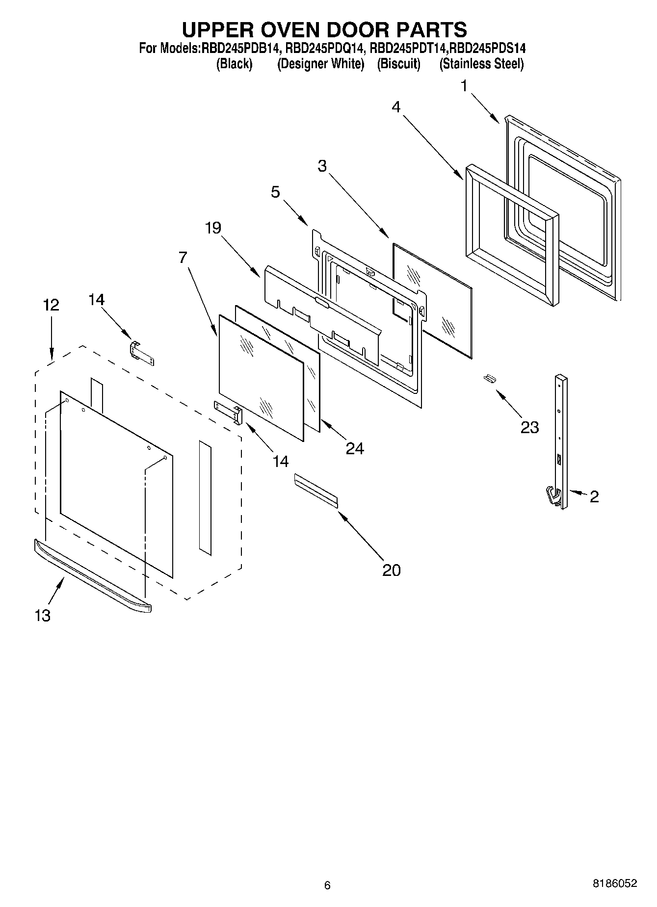04 - UPPER OVEN DOOR PARTS
