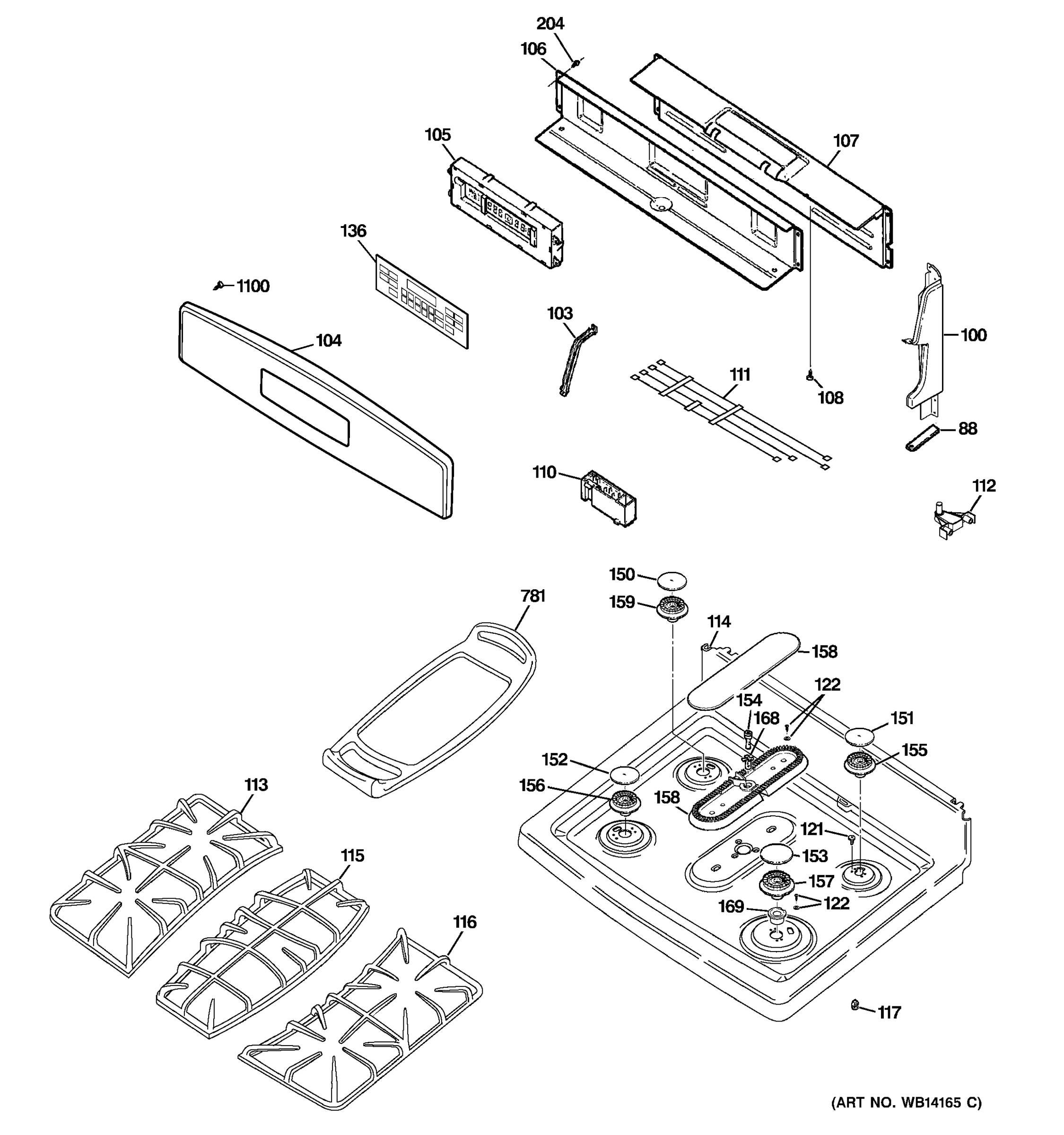 CONTROL PANEL & COOKTOP