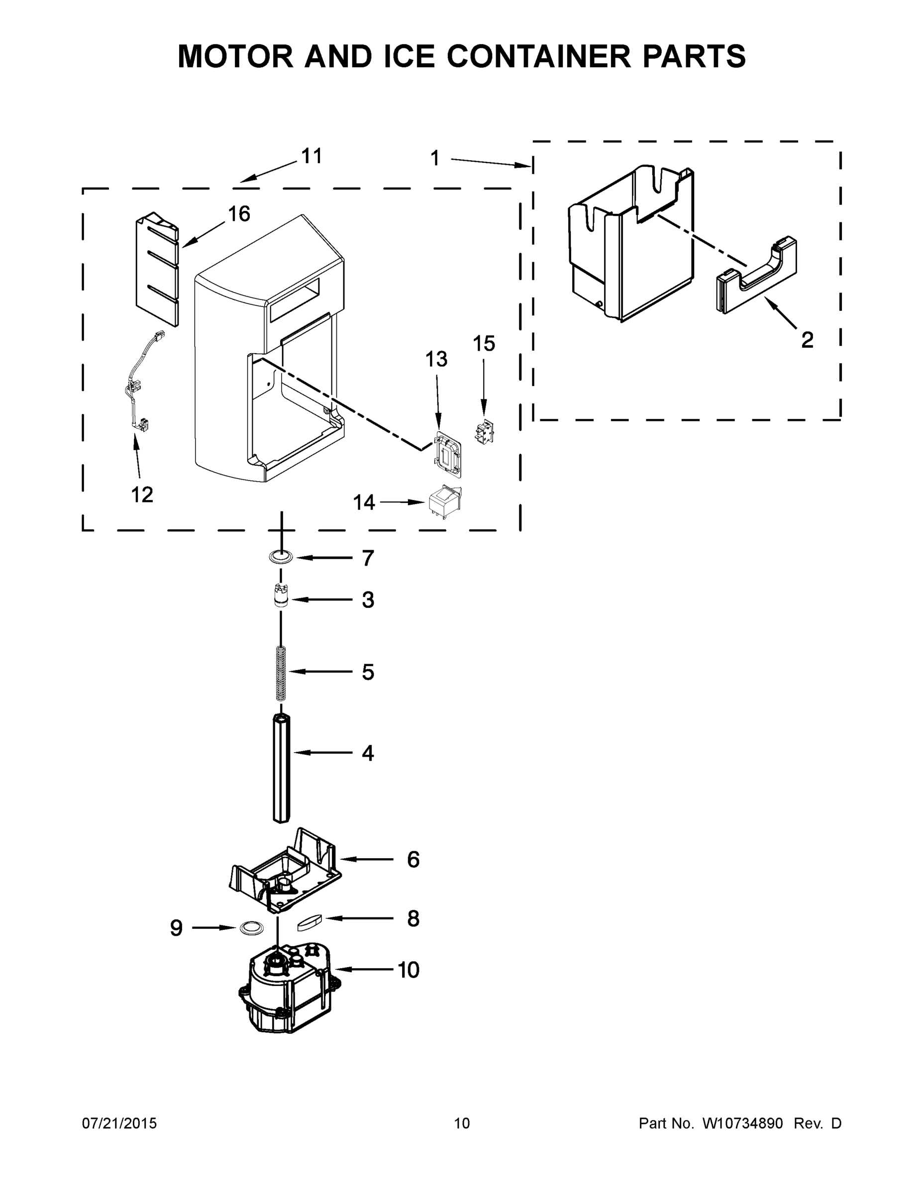 06 - MOTOR AND ICE CONTAINER PARTS