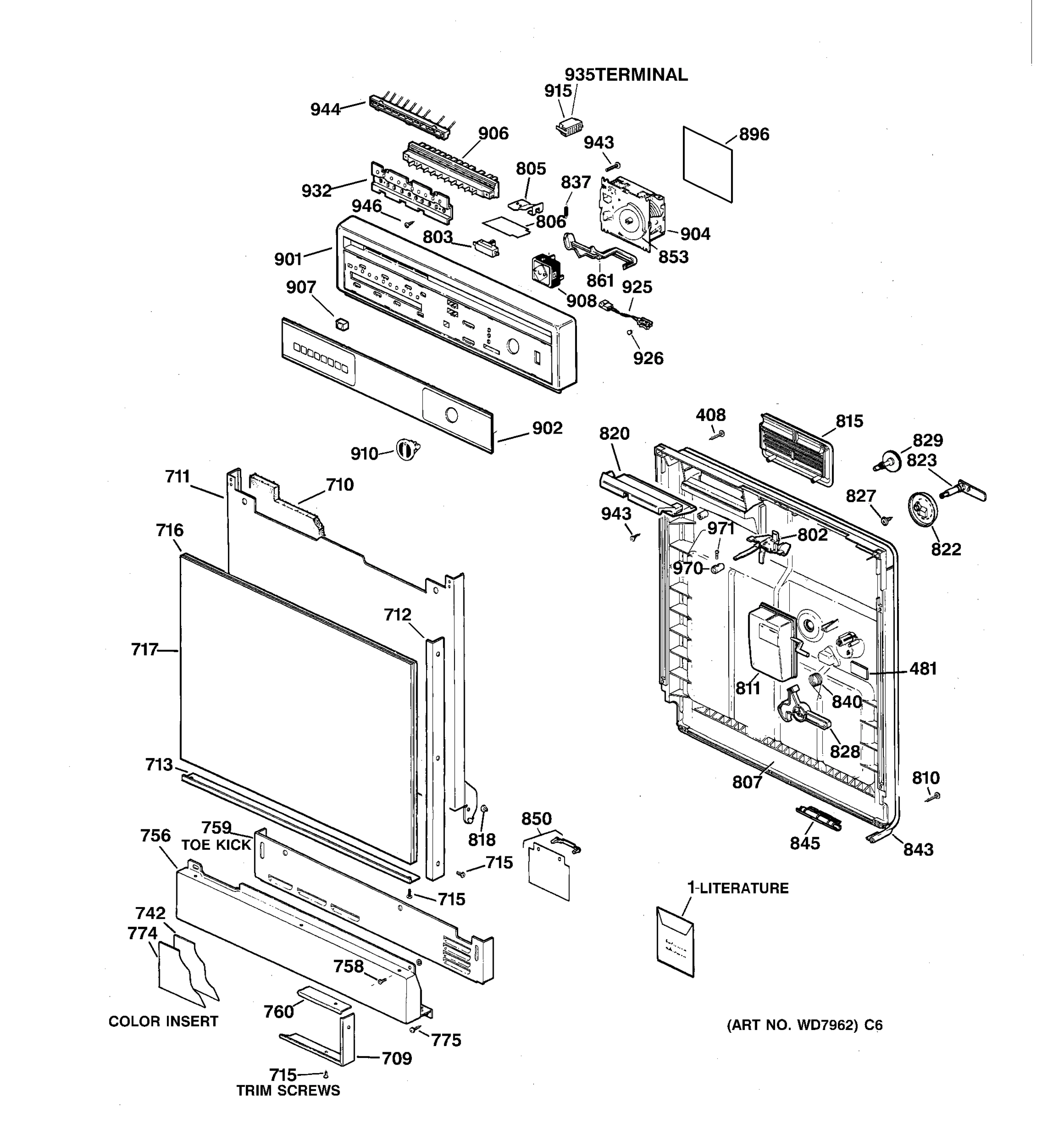 ESCUTCHEON & DOOR ASSEMBLY