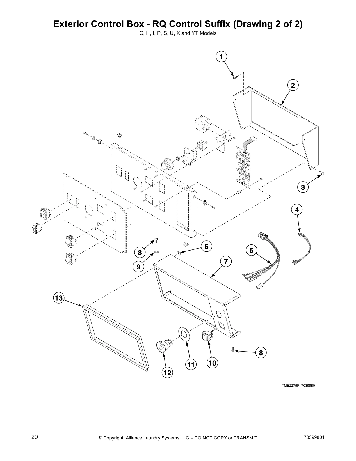 Exterior Control Box - RQ Control Suffix (Drawing 2 of 2)