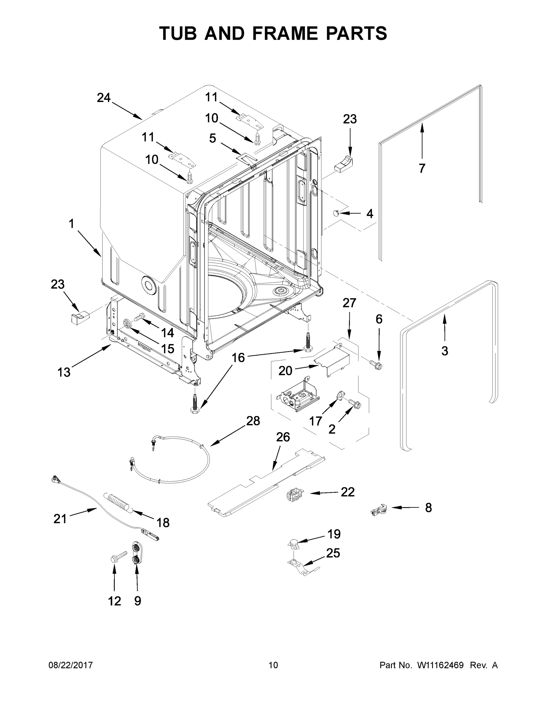 06 - TUB AND FRAME PARTS