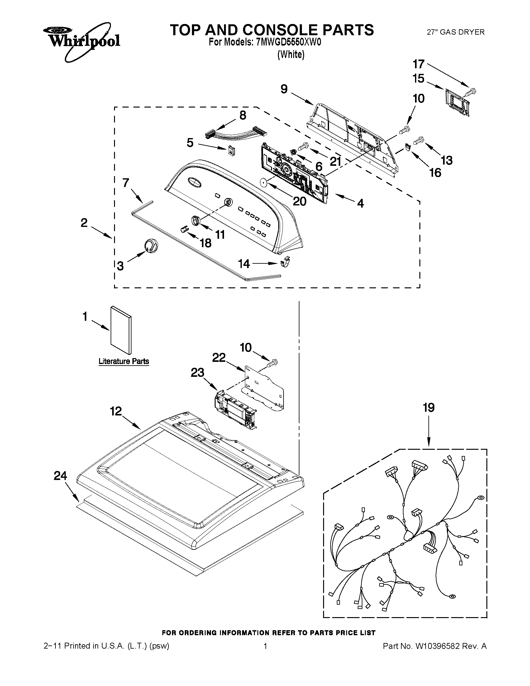 01 - TOP AND CONSOLE PARTS