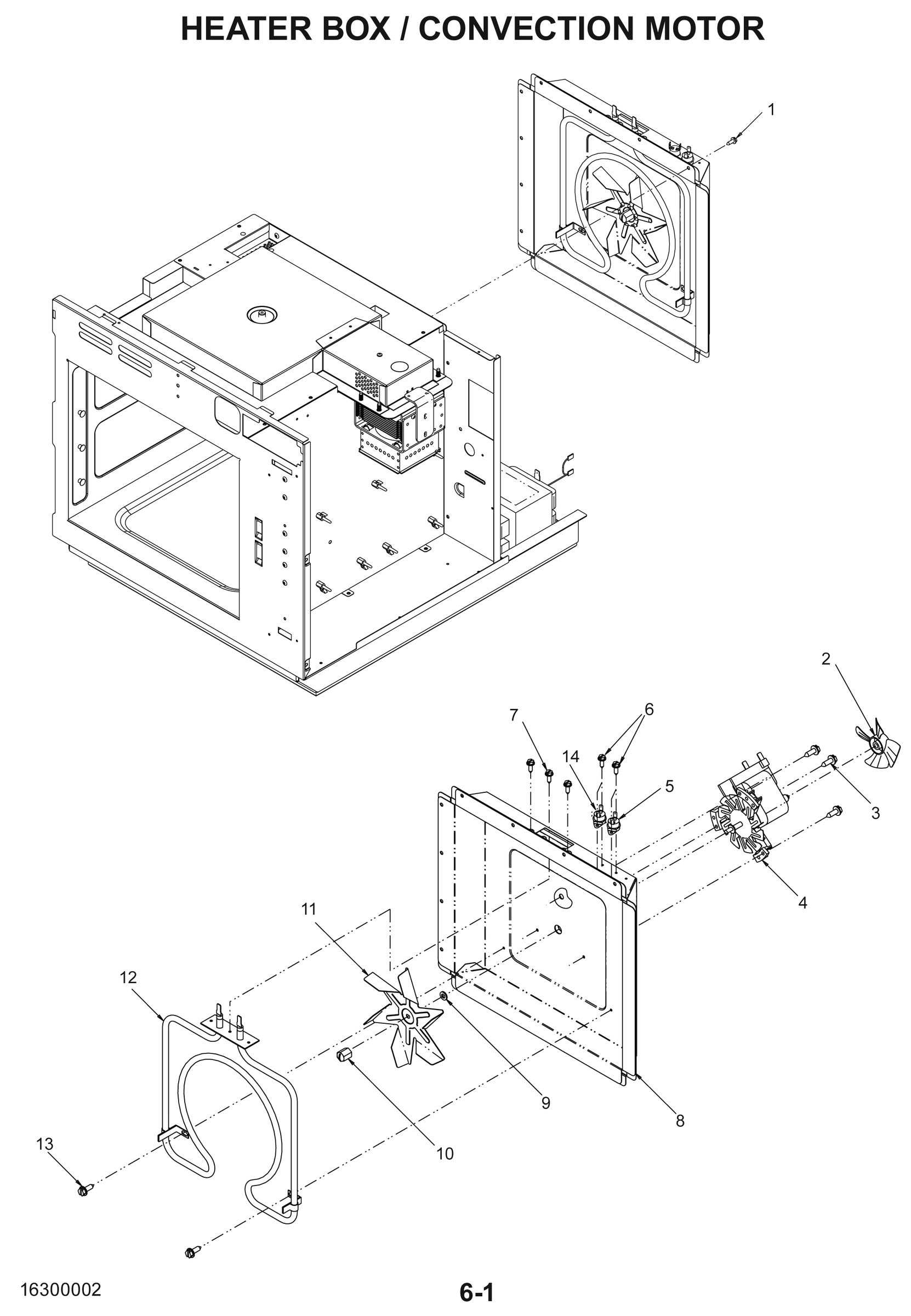 HEATER BOX/ CONVECTION MOTOR
