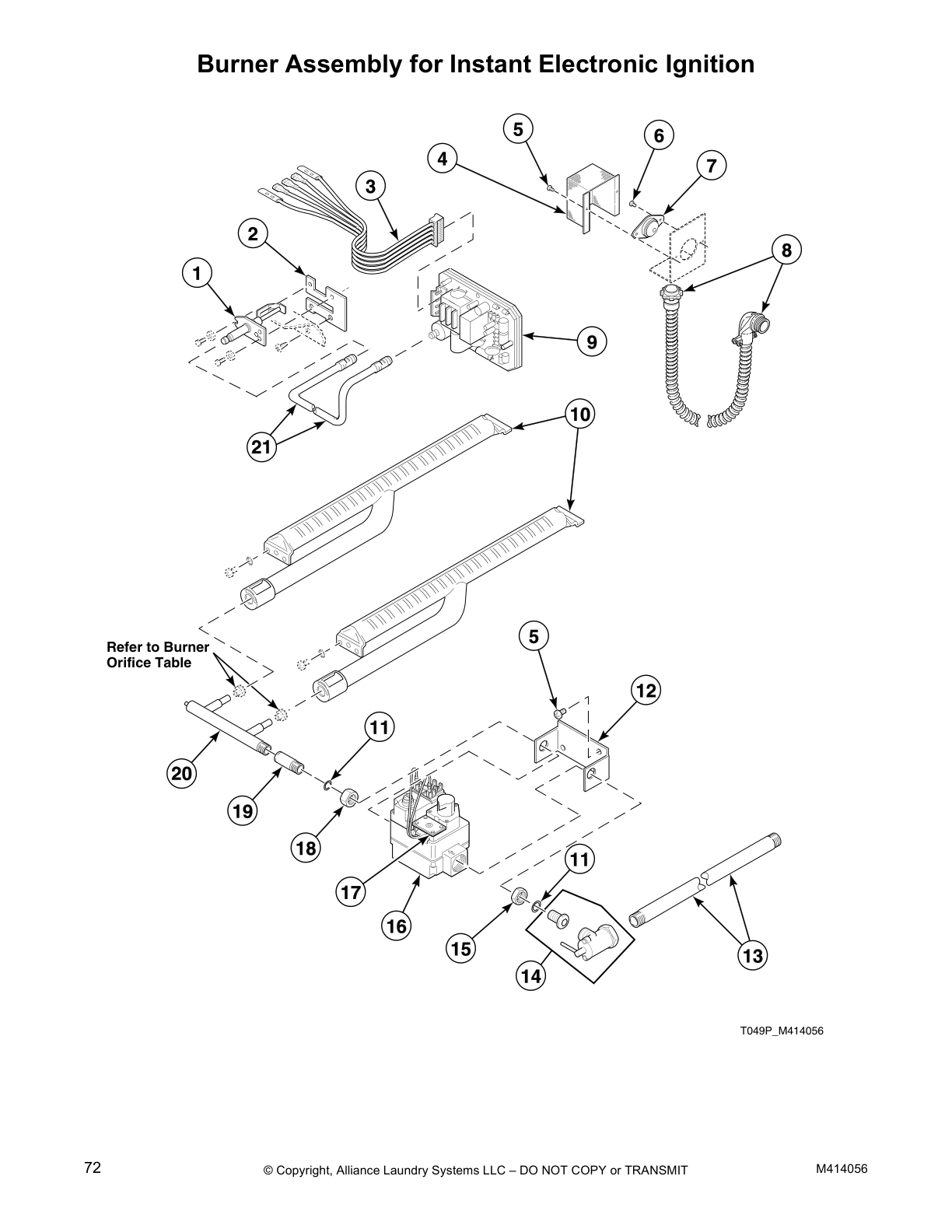Burner Assembly for Instant Electronic Ignition