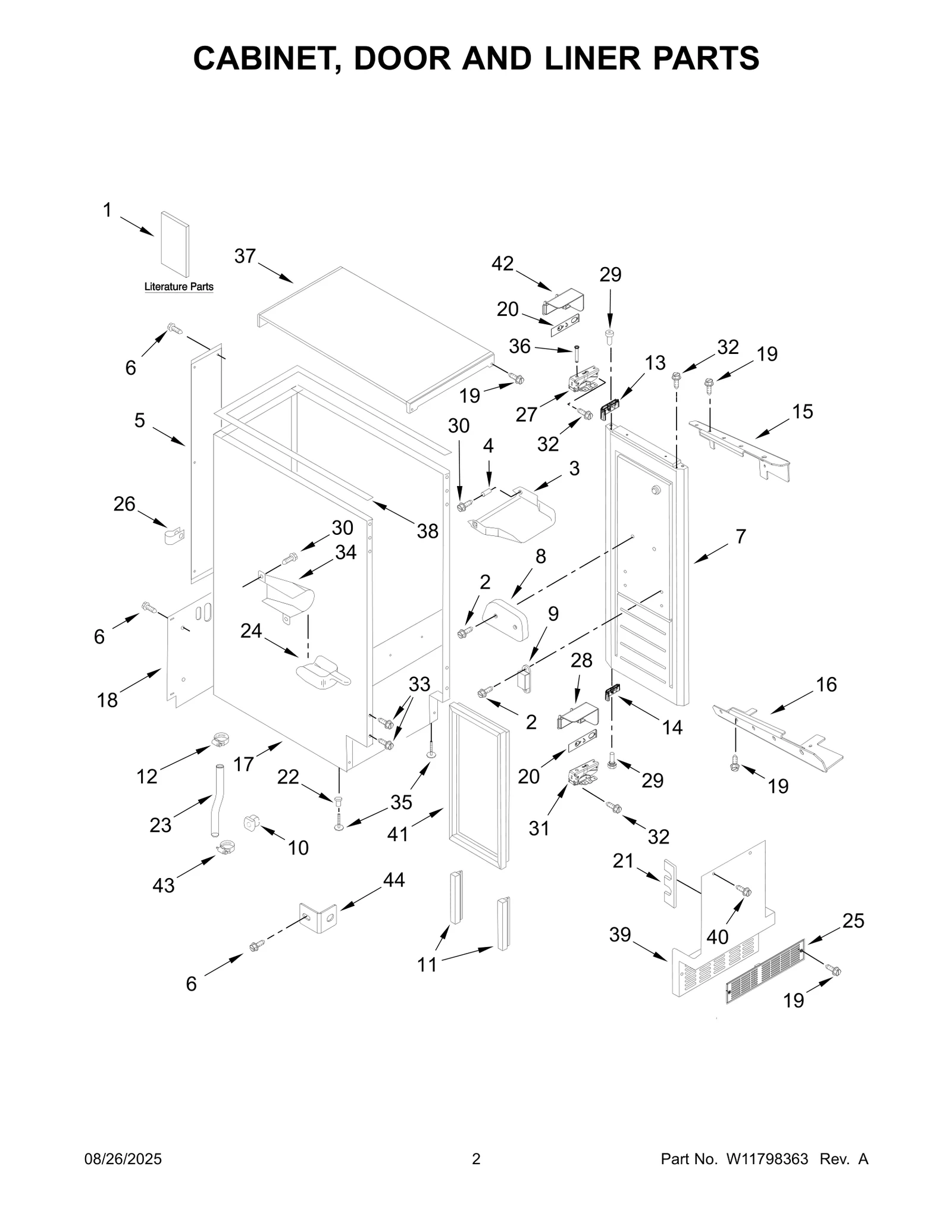 CABINET, DOOR AND LINER PARTS