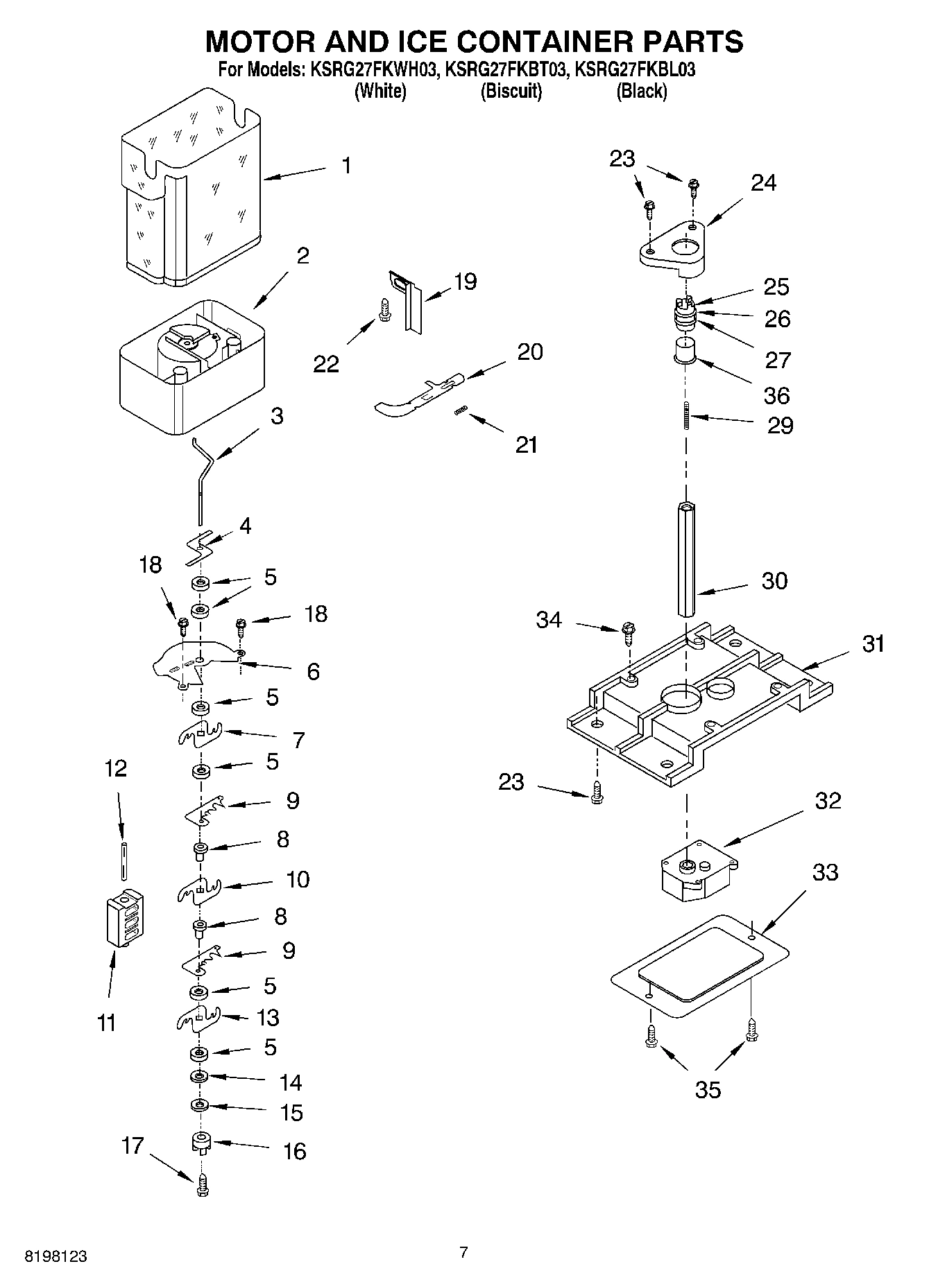 05 - MOTOR AND ICE CONTAINER