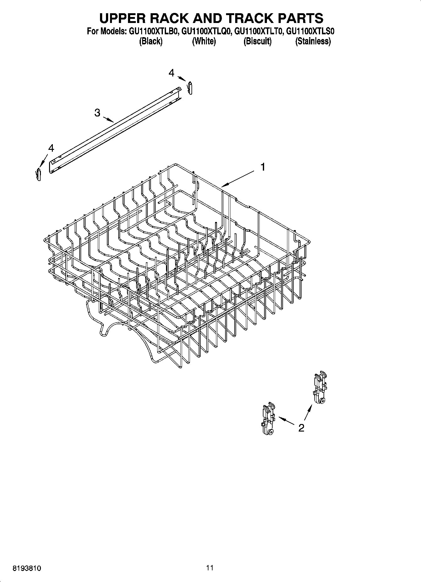 09 - UPPER RACK AND TRACK PARTS