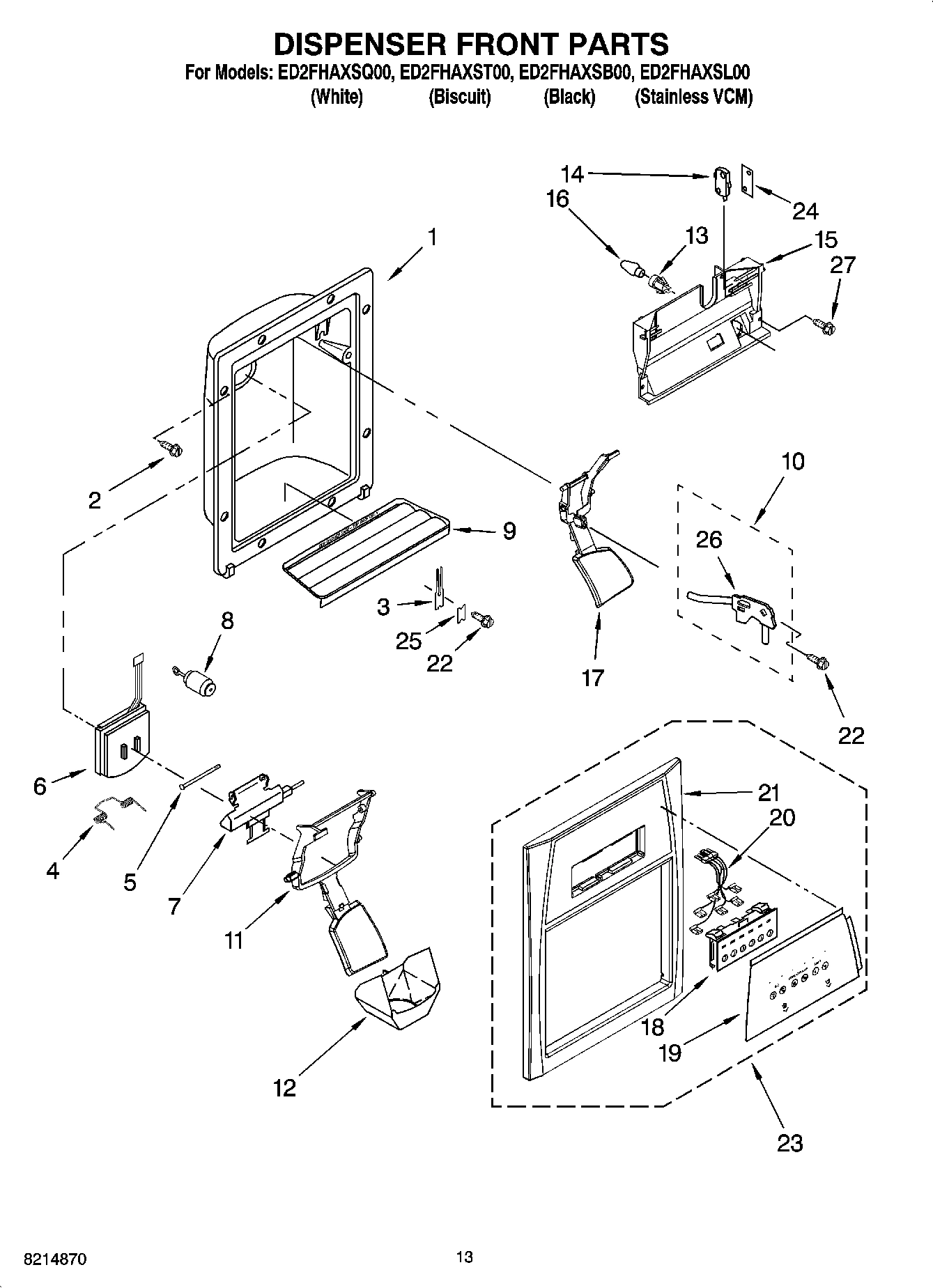 08 - DISPENSER FRONT PARTS