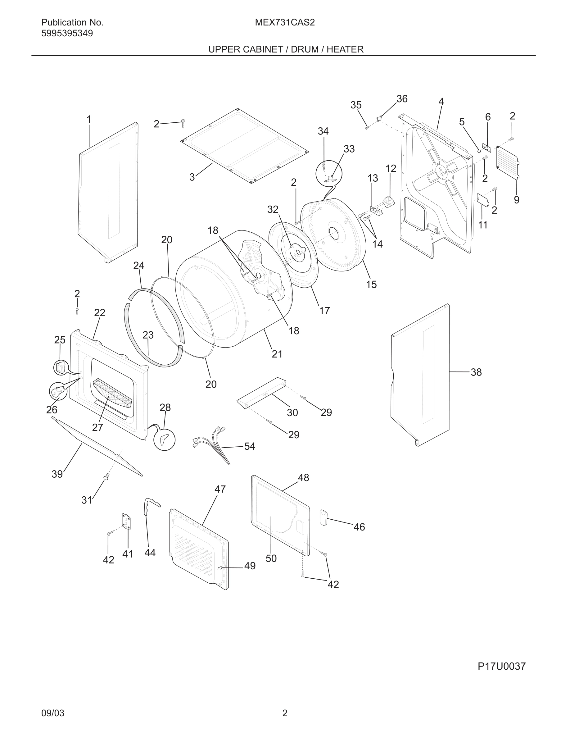 03 - UPPER CABINET / DRUM / HEATER