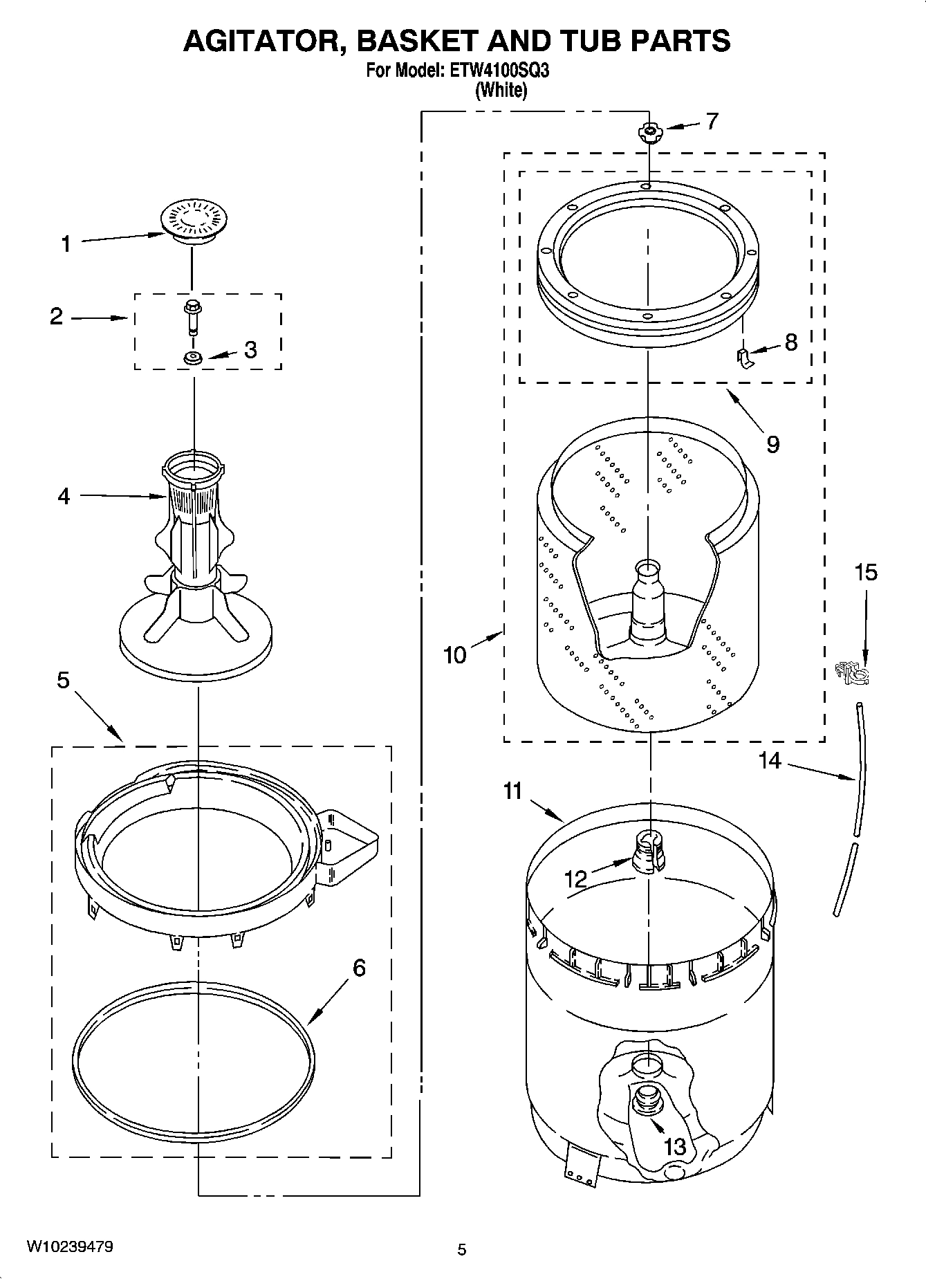 03 - AGITATOR, BASKET AND TUB PARTS