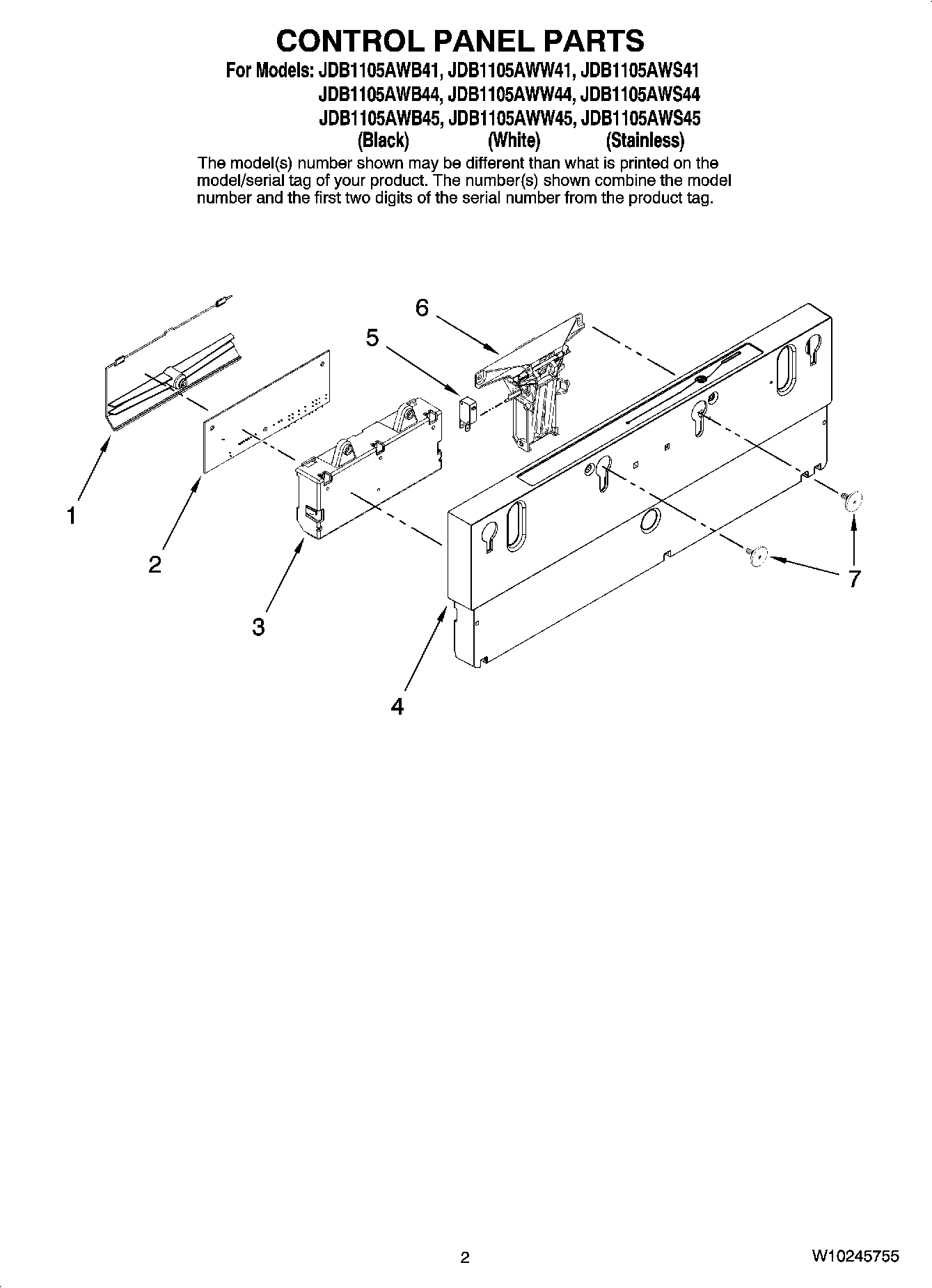02 - CONTROL PANEL PARTS