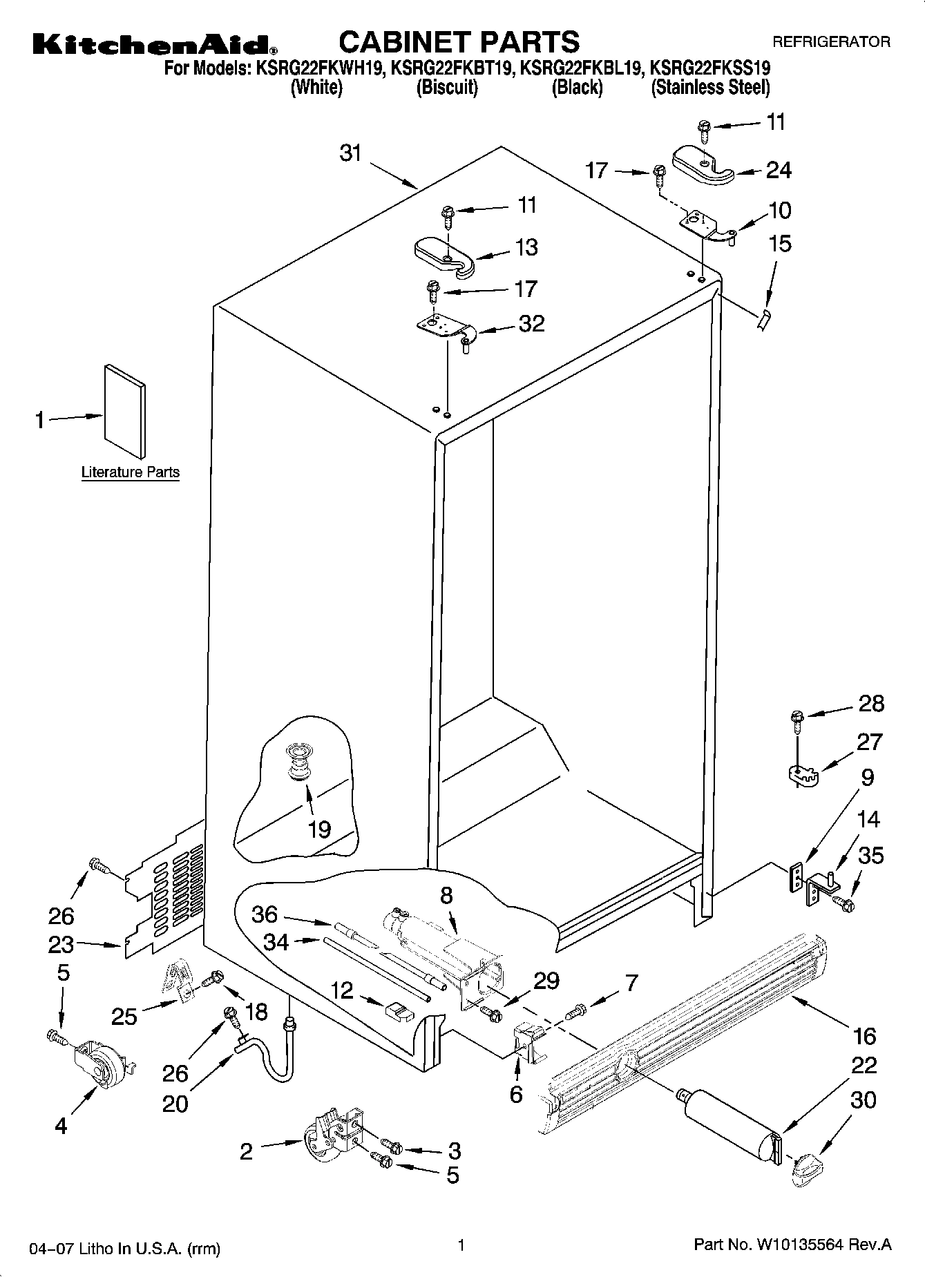 01 - CABINET PARTS