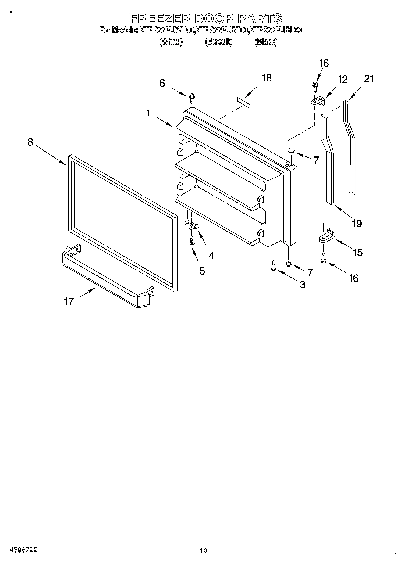 07 - FREEZER DOOR, OPTIONAL