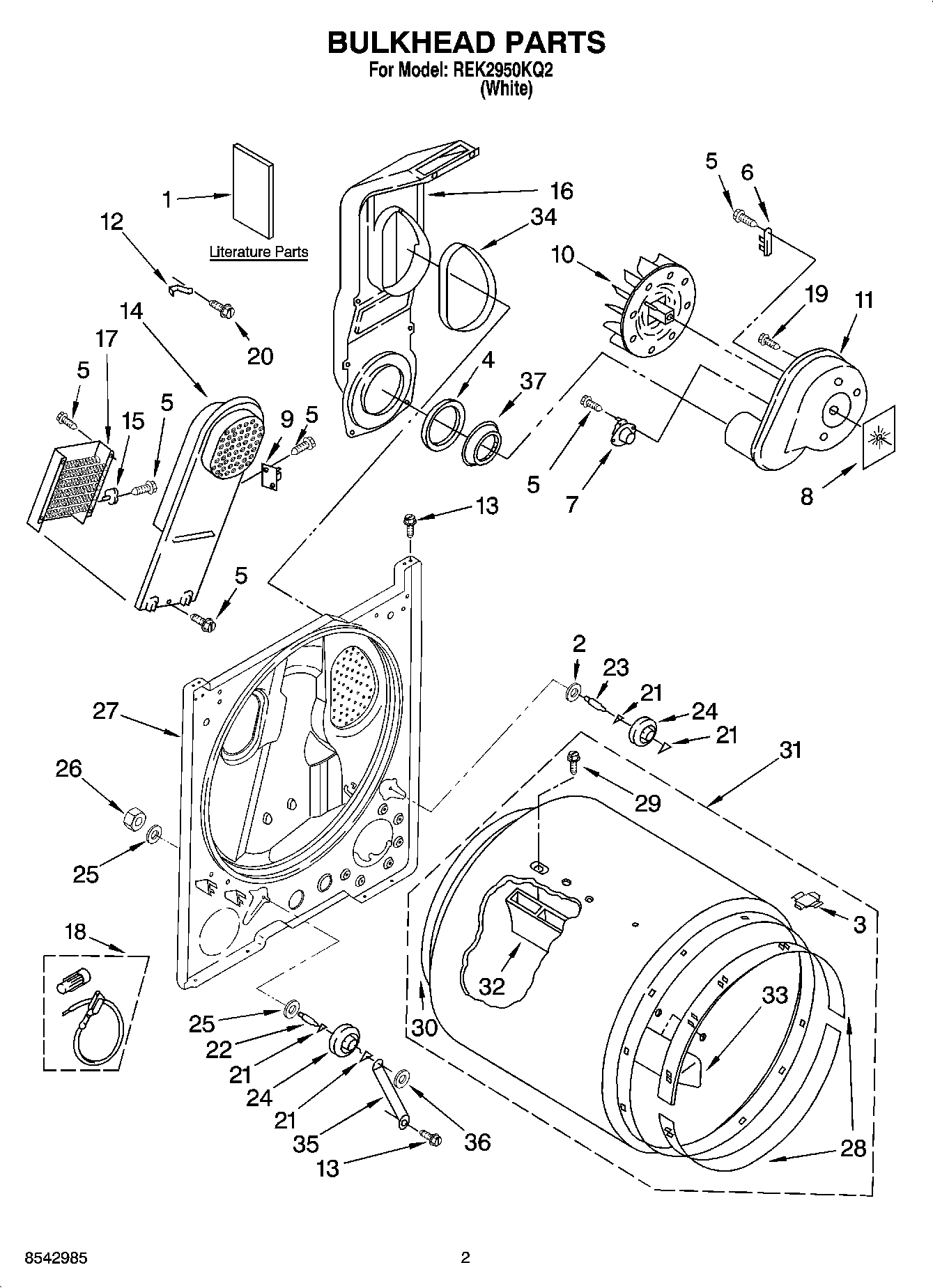 01 - BULKHEAD PARTS OPTIONAL PARTS (NOT INCLUDED)