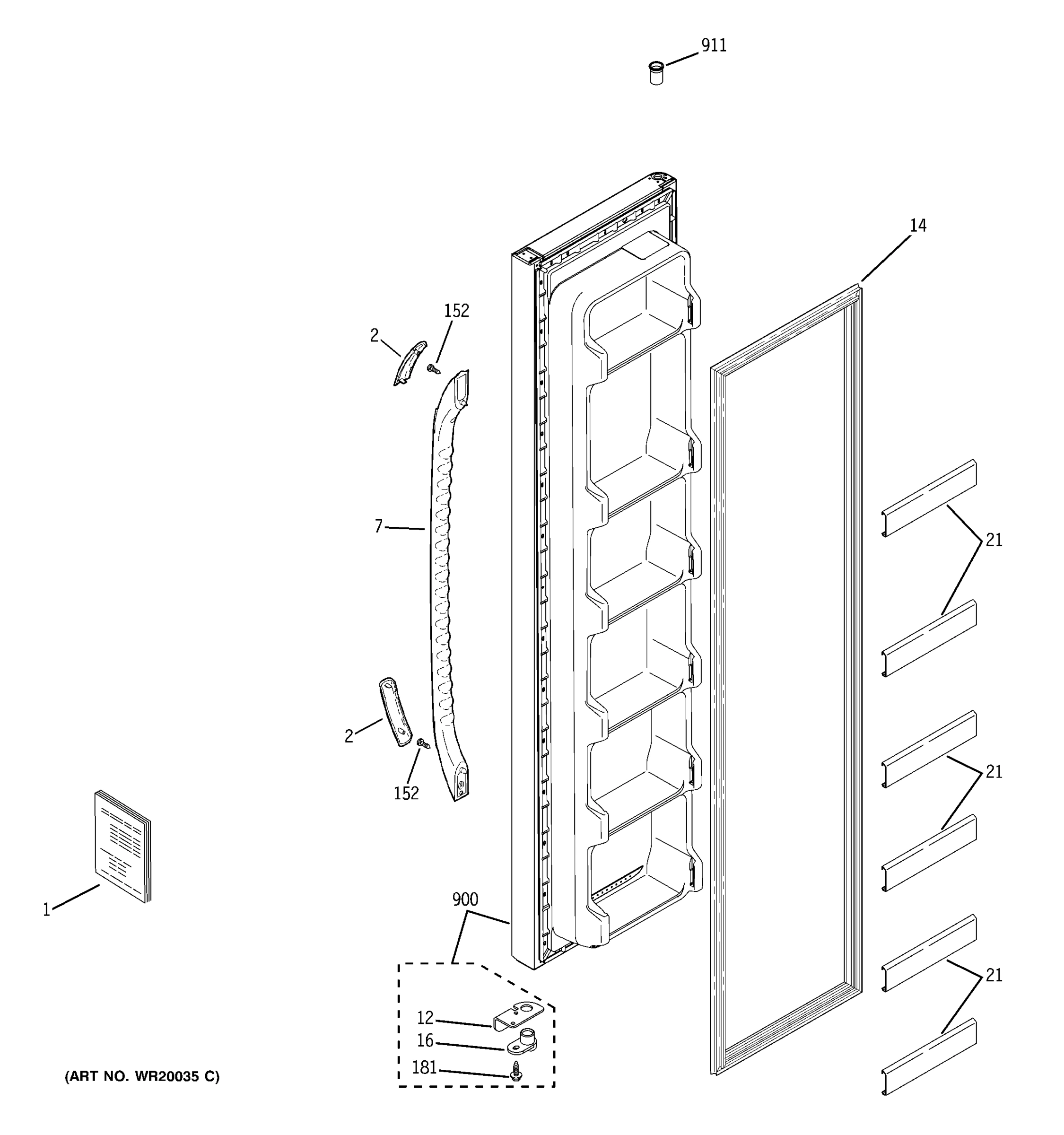 FREEZER DOOR