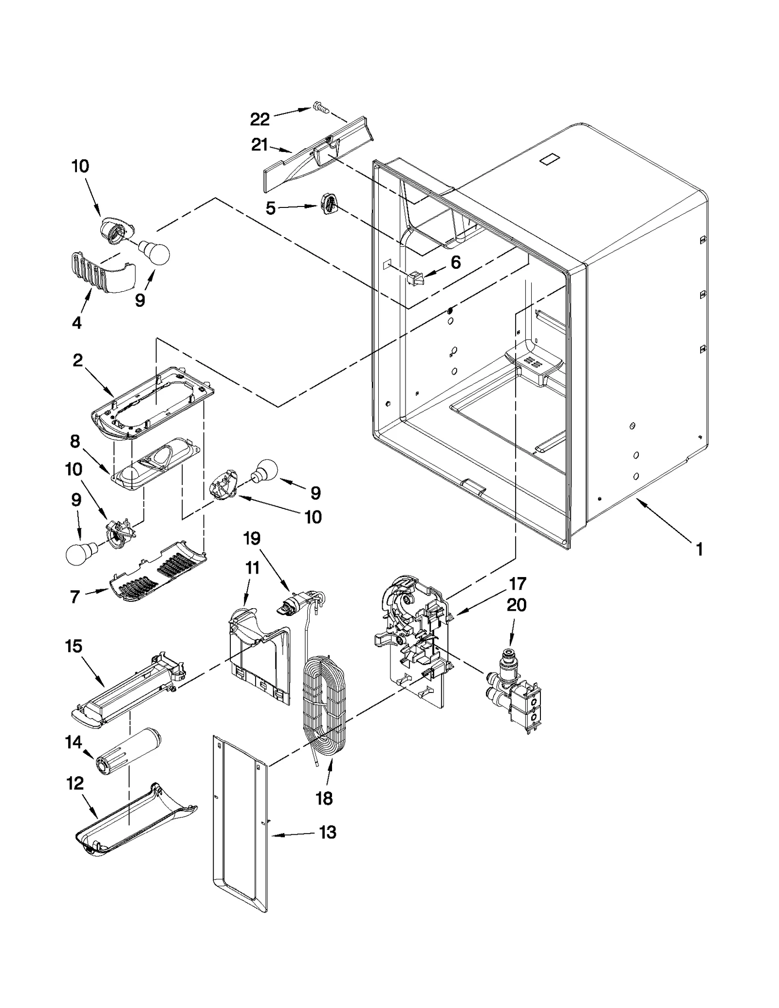 REFRIGERATOR LINER PARTS