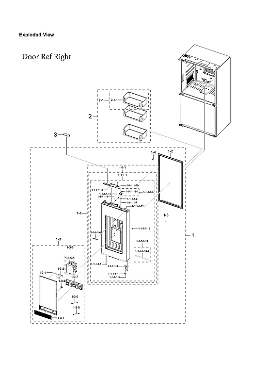 Right Refrigerator Door Parts