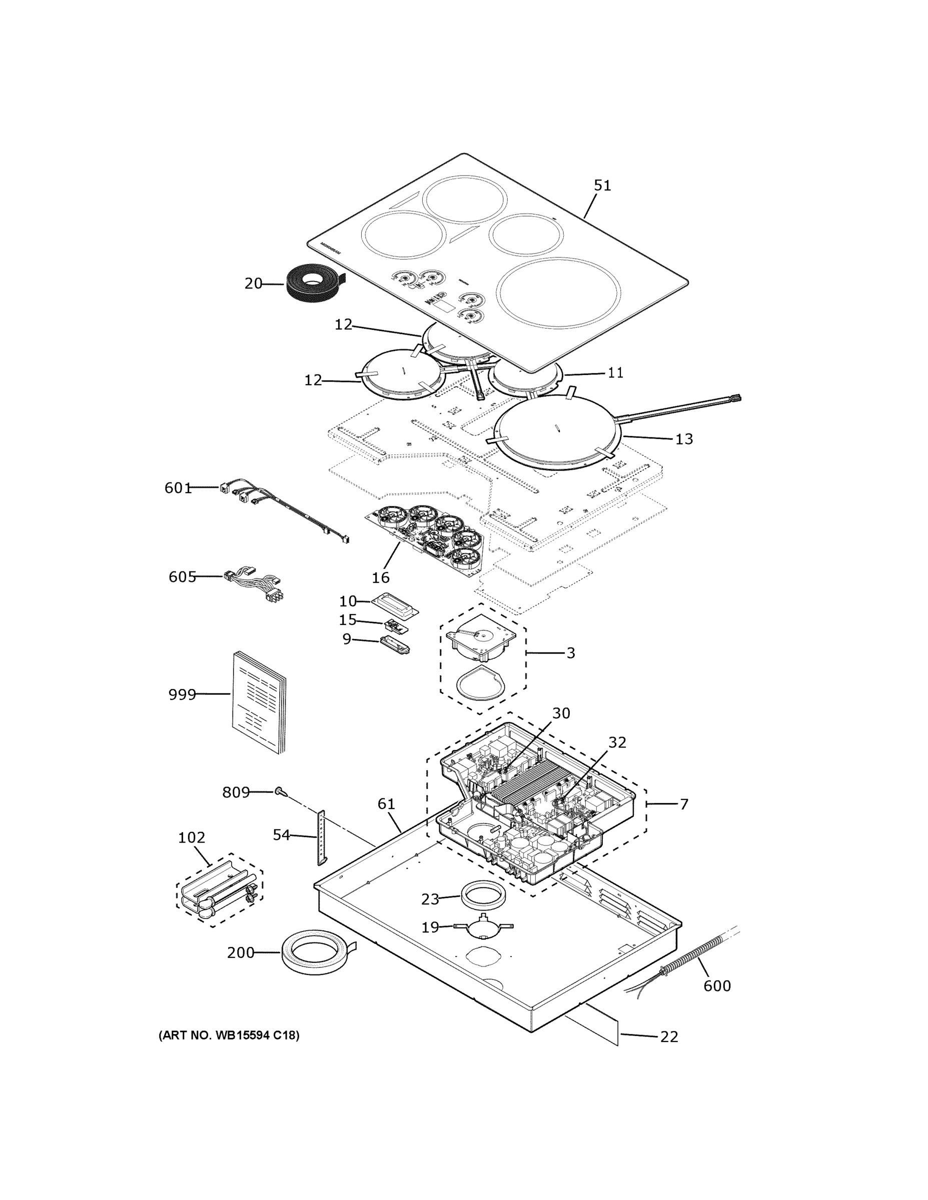 CONTROL PANEL & COOKTOP