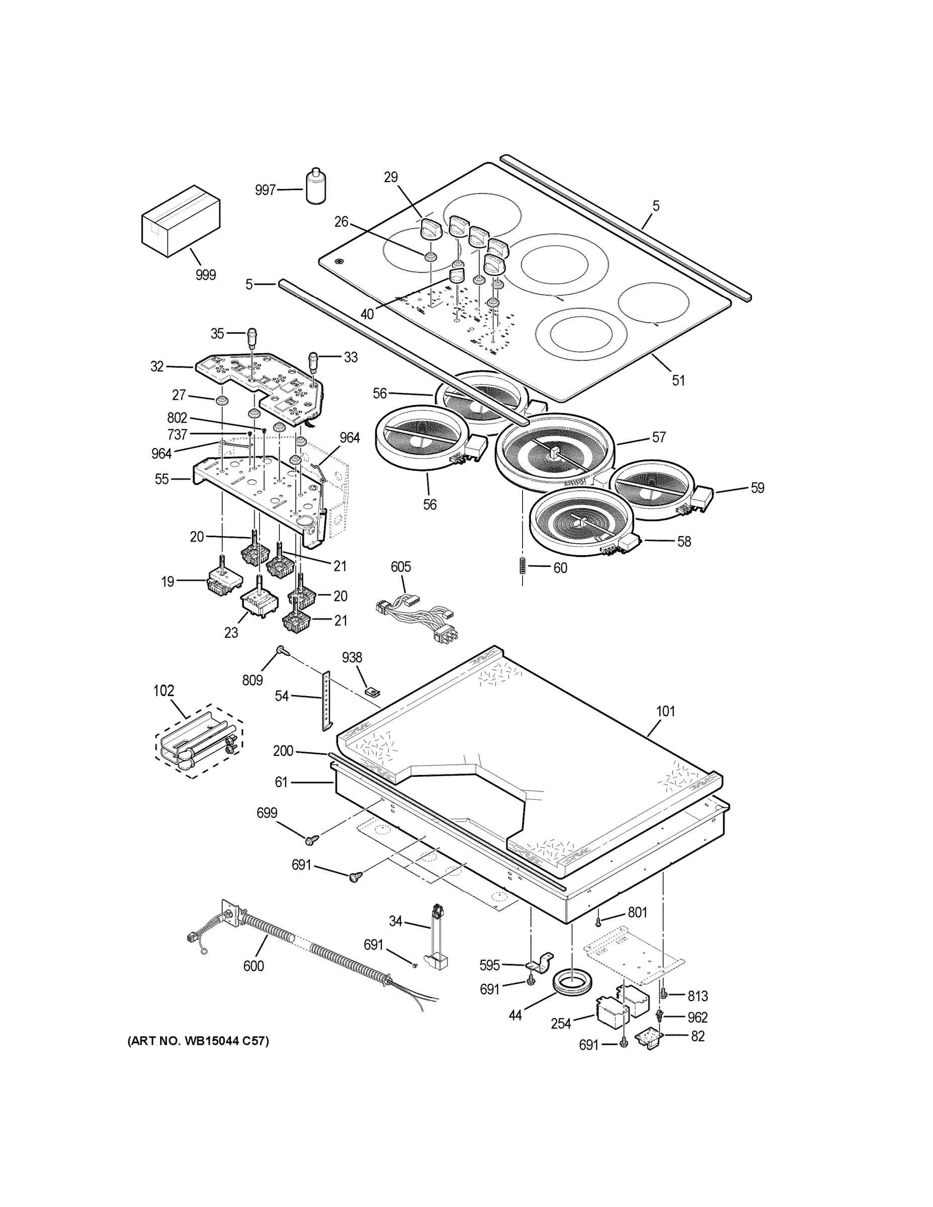 CONTROL PANEL & COOKTOP