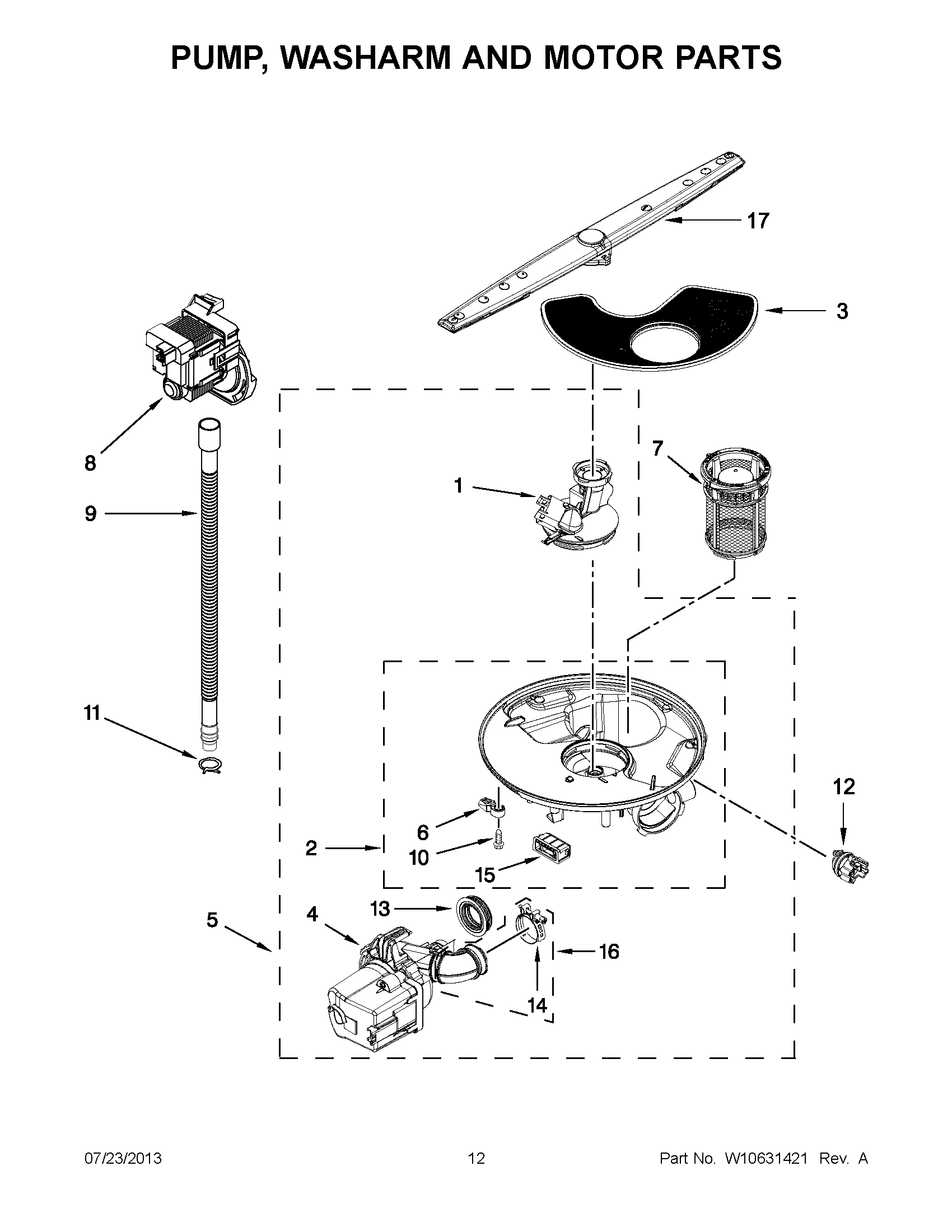 06 - PUMP, WASHARM AND MOTOR PARTS