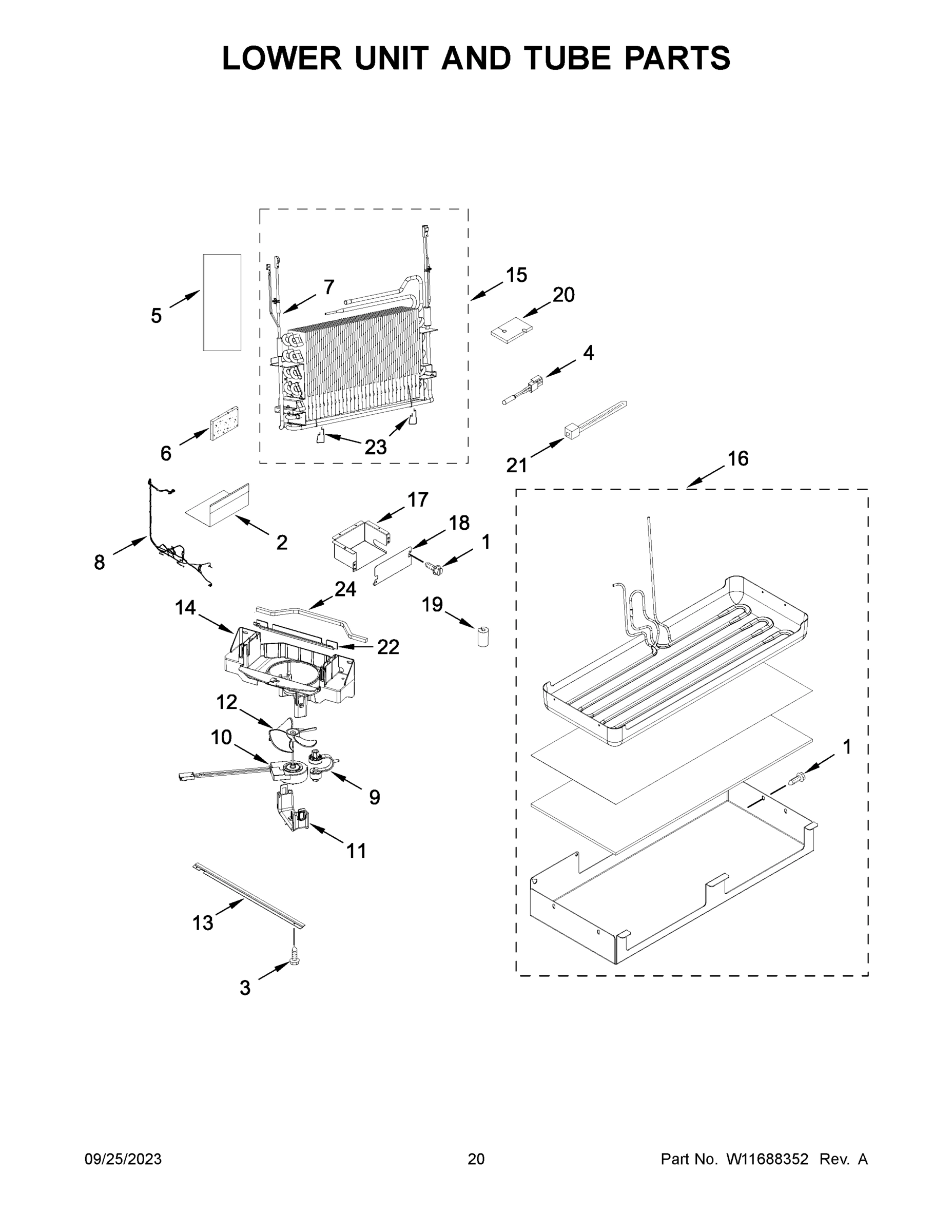 11 - LOWER UNIT AND TUBE PARTS