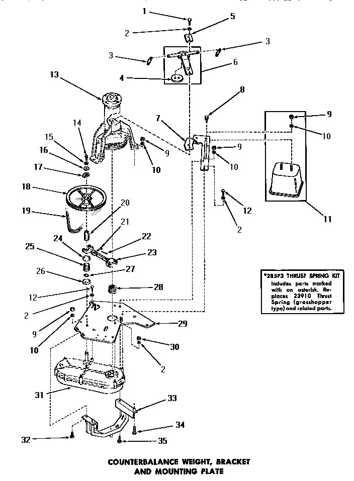 13 - COUNTERBALANCE WEIGHT, BRKT & MTG PLATE