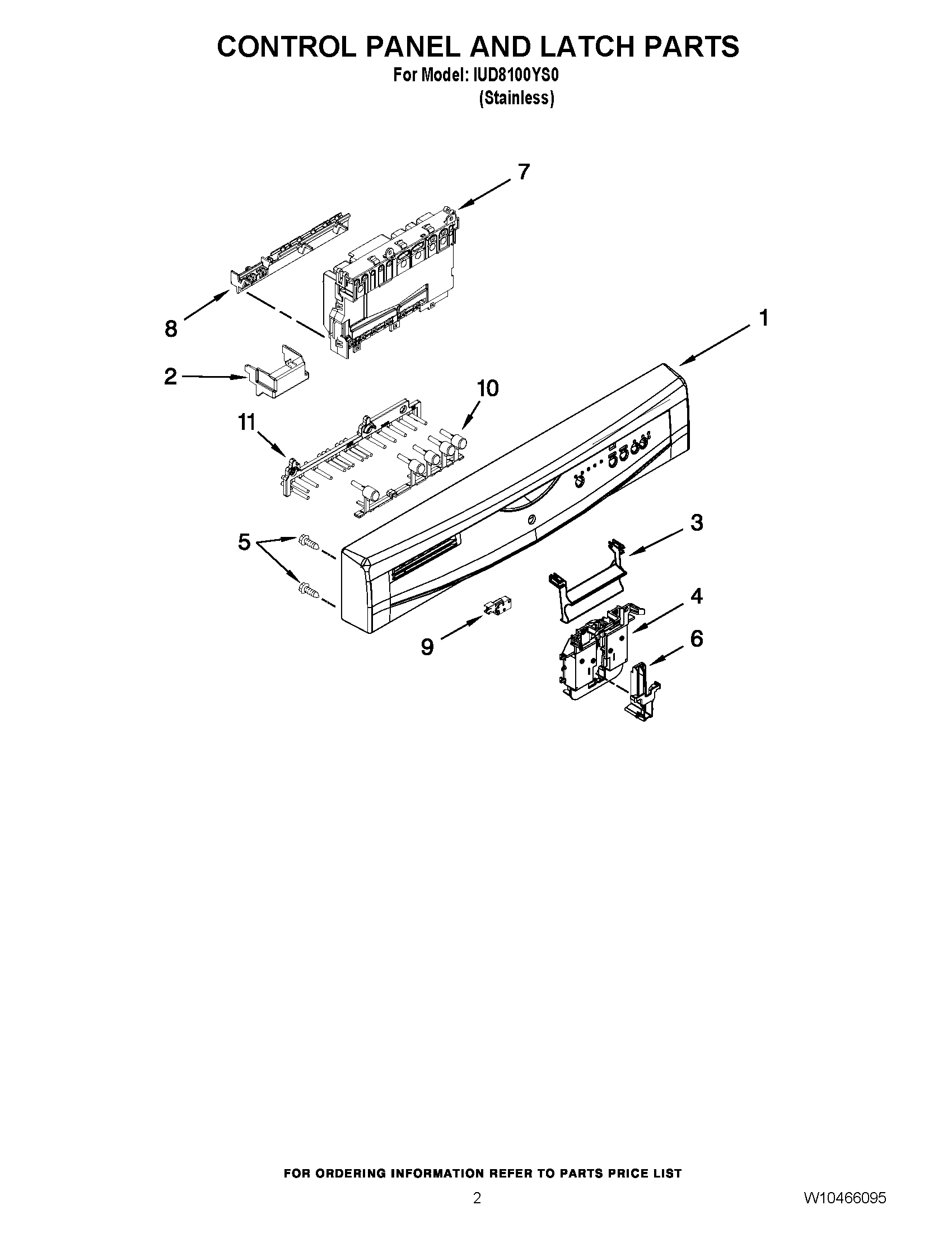 02 - CONTROL PANEL AND LATCH PARTS