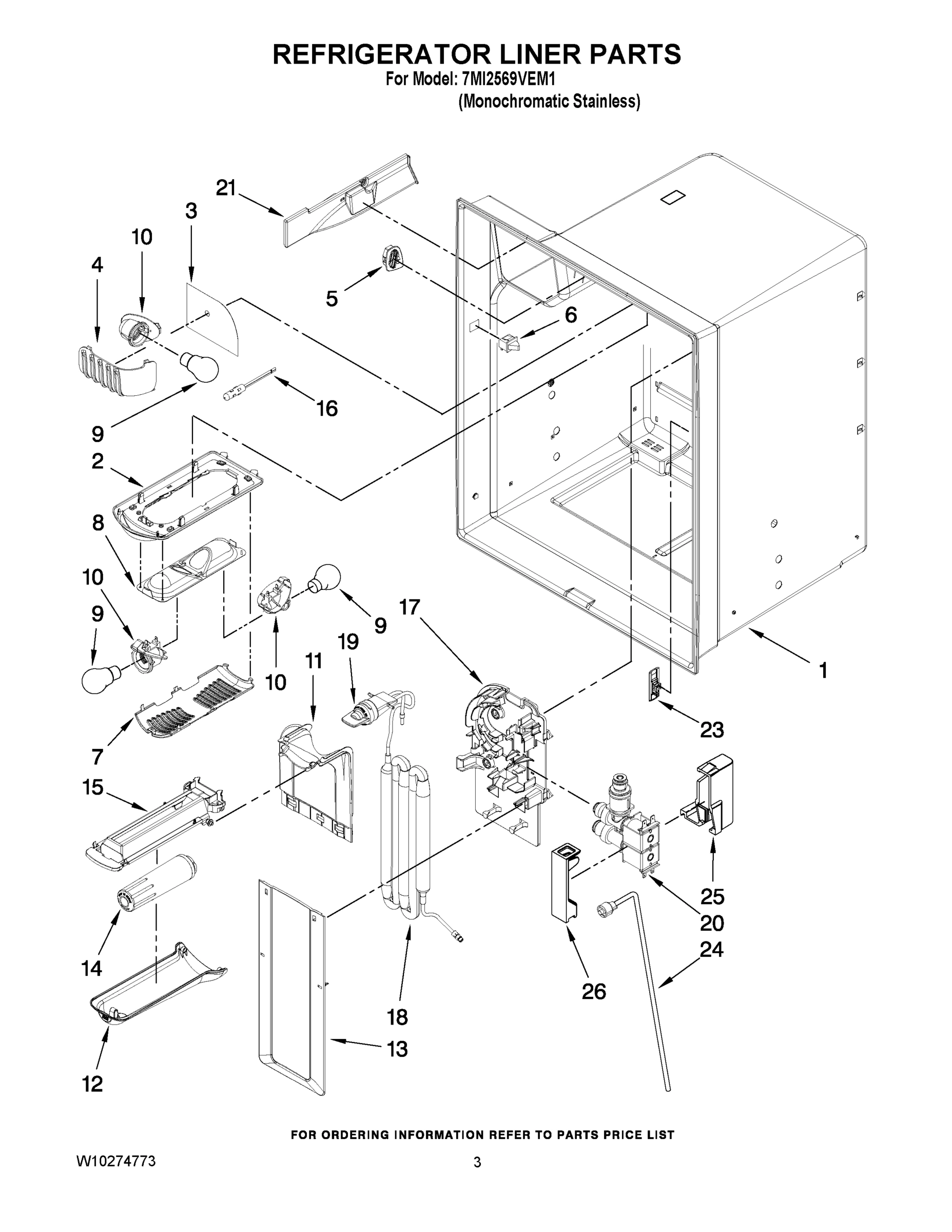 02 - REFRIGERATOR LINER PARTS