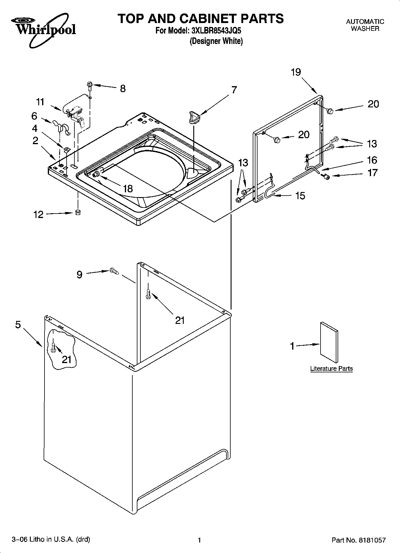 01 - TOP AND CABINET PARTS