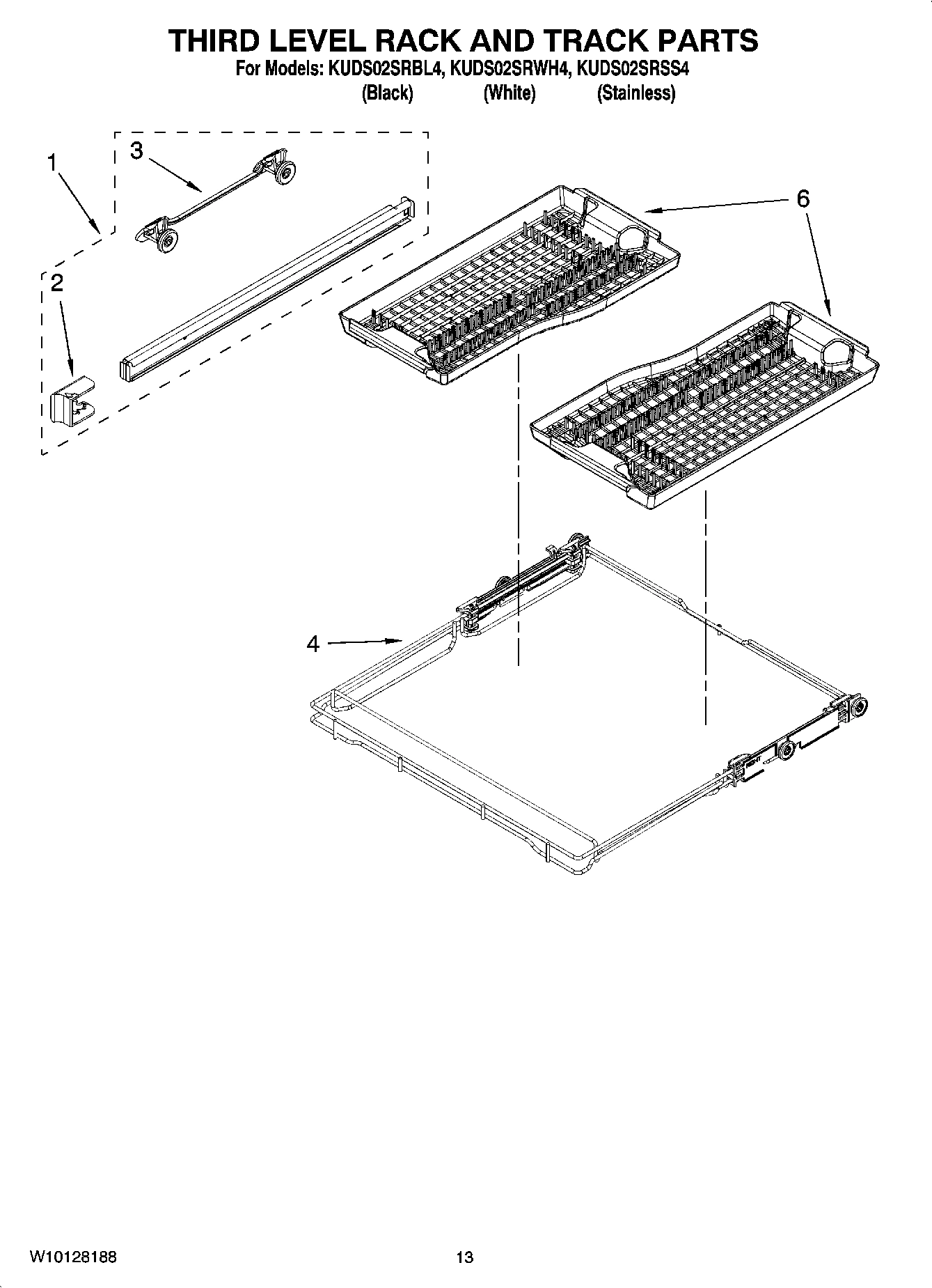 10 - THIRD LEVEL RACK AND TRACK PARTS