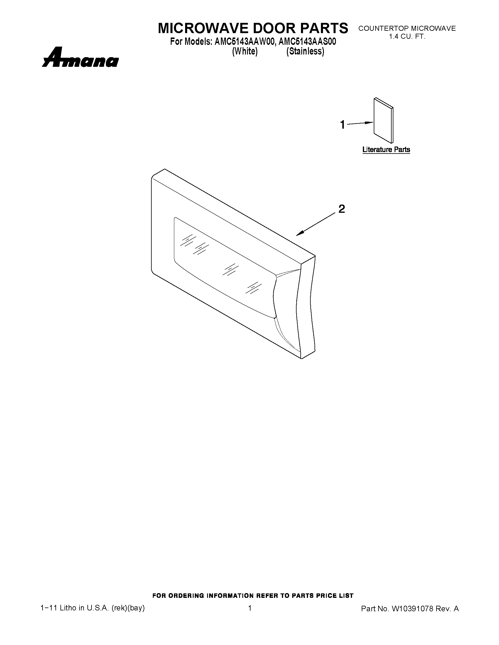 01 - MICROWAVE DOOR PARTS
