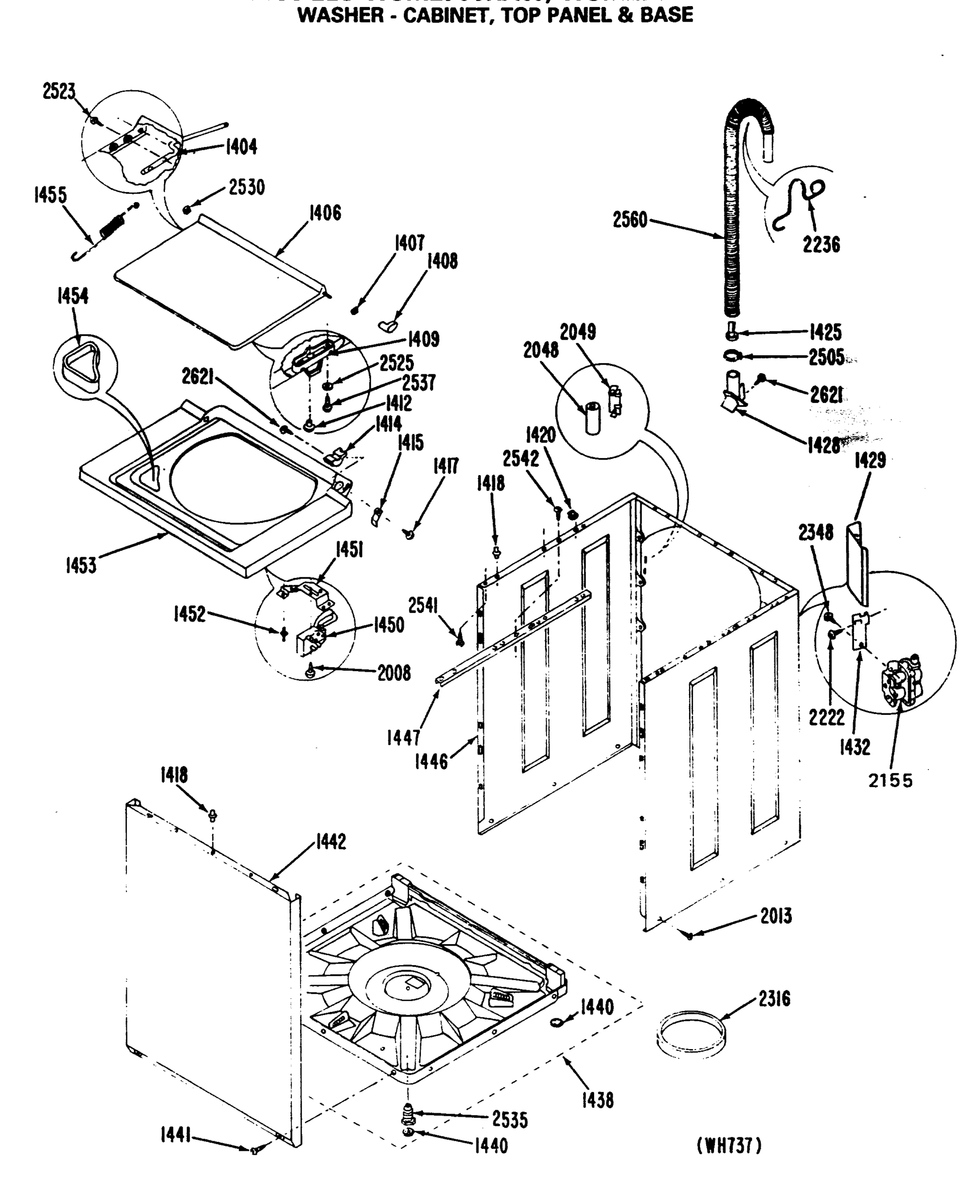 WASHER - CABINET, TOP PANEL & BASE