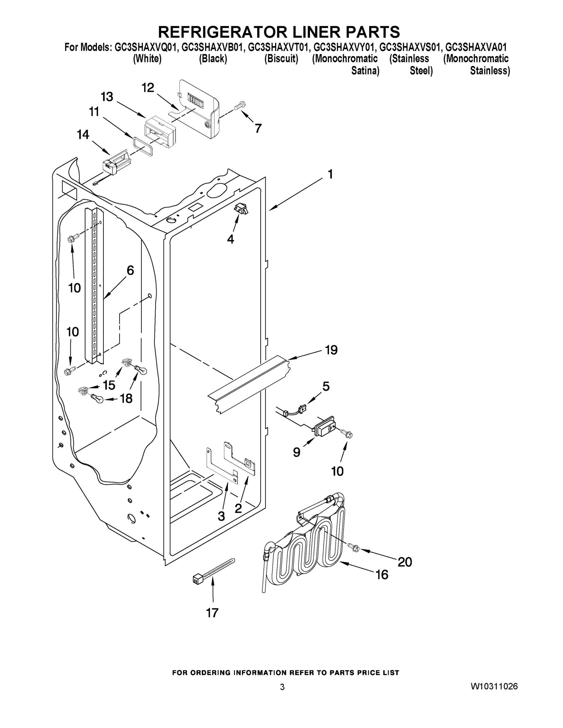 02 - REFRIGERATOR LINER PARTS