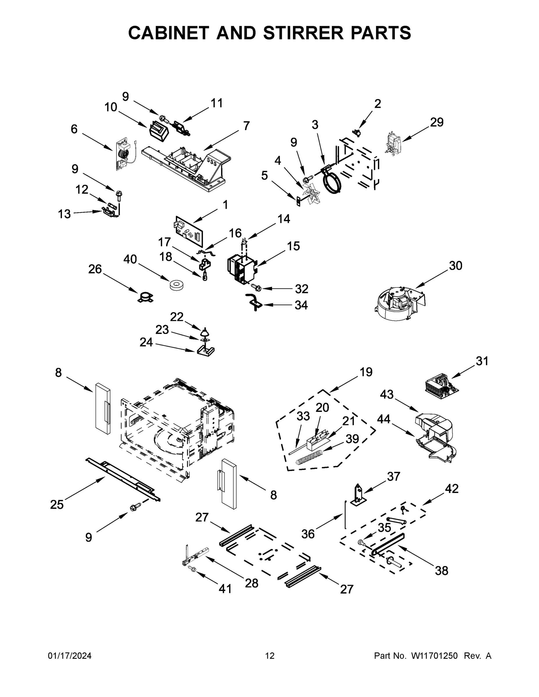 07 - CABINET AND STIRRER PARTS