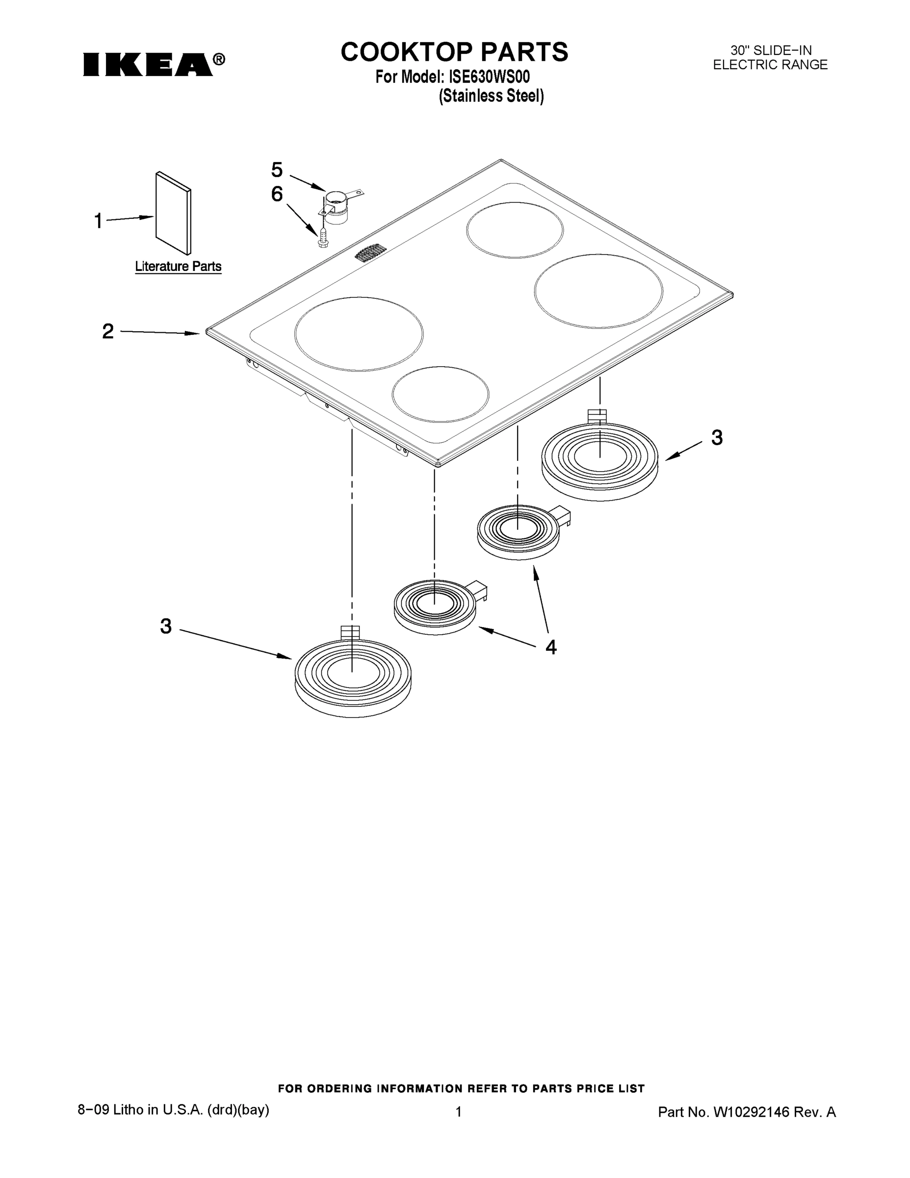 01 - COOKTOP PARTS