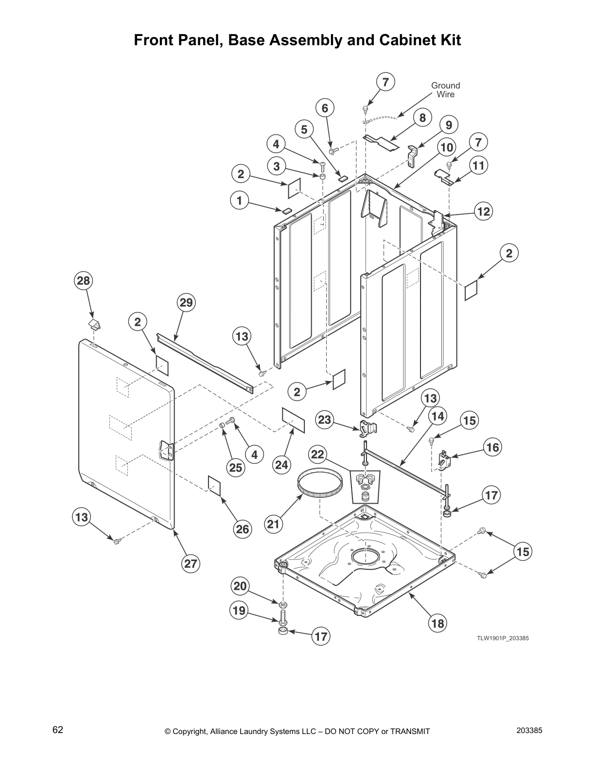 Front Panel, Base Assembly and Cabinet Kit