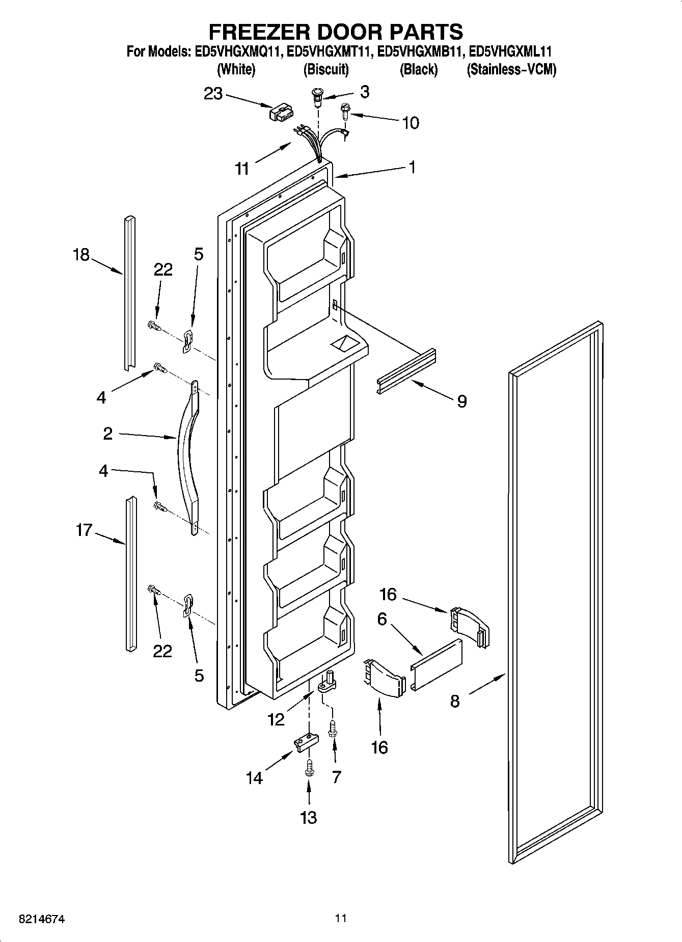 07 - FREEZER DOOR PARTS
