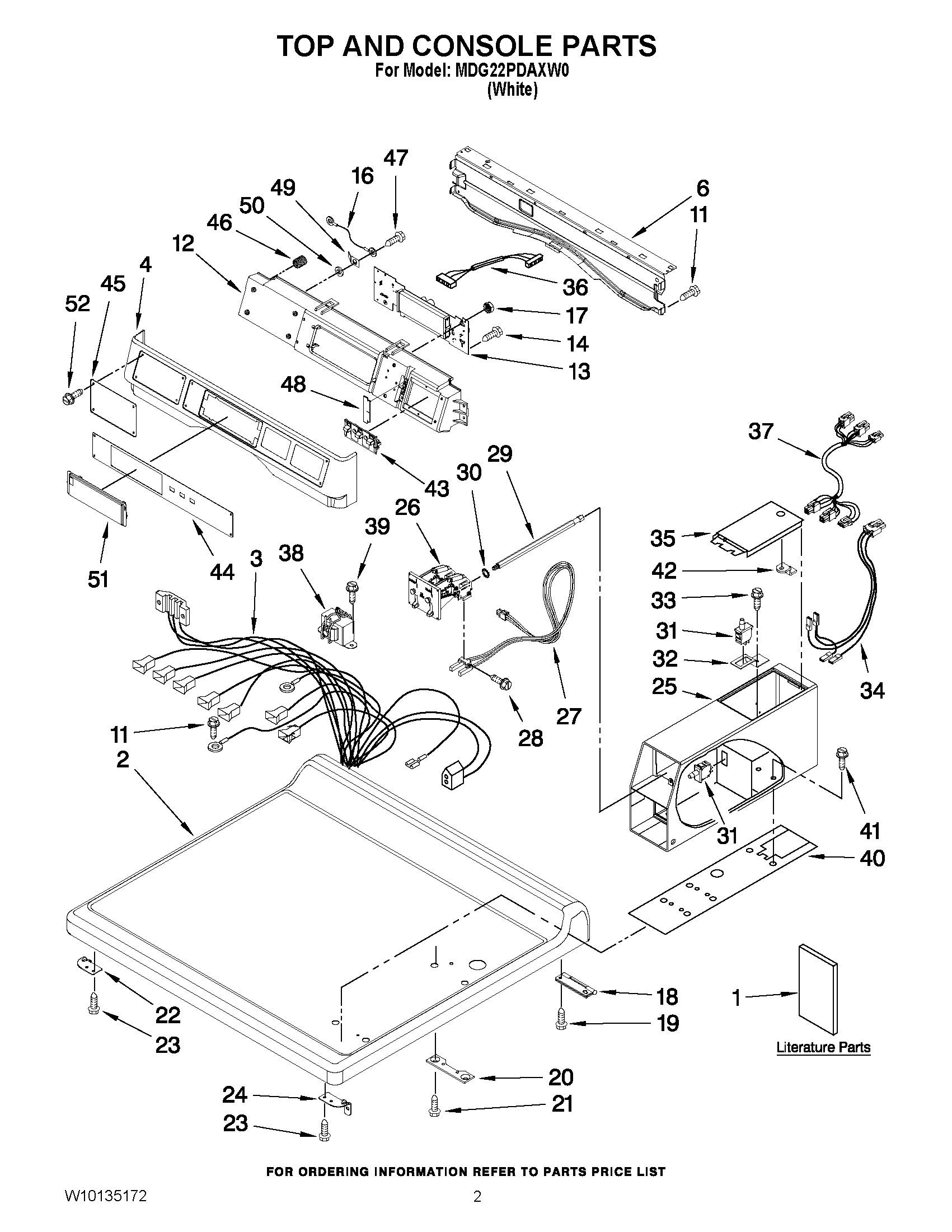 01 - TOP AND CONSOLE PARTS