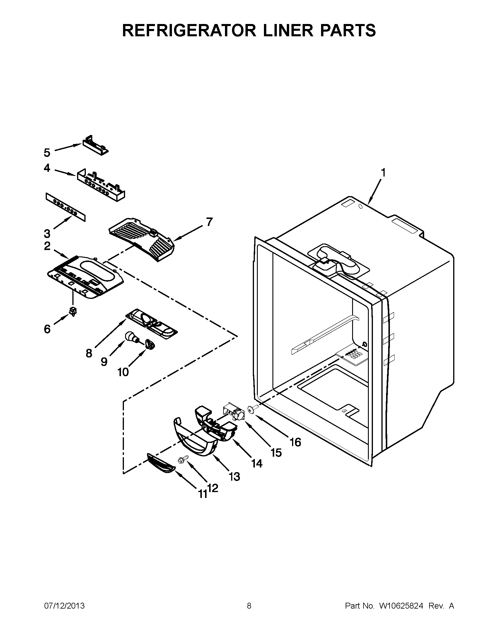 04 - REFRIGERATOR LINER PARTS