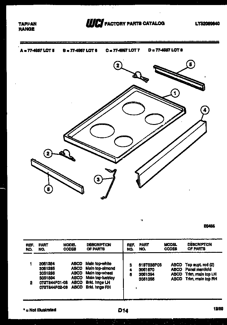 02 - COOKTOP PARTS