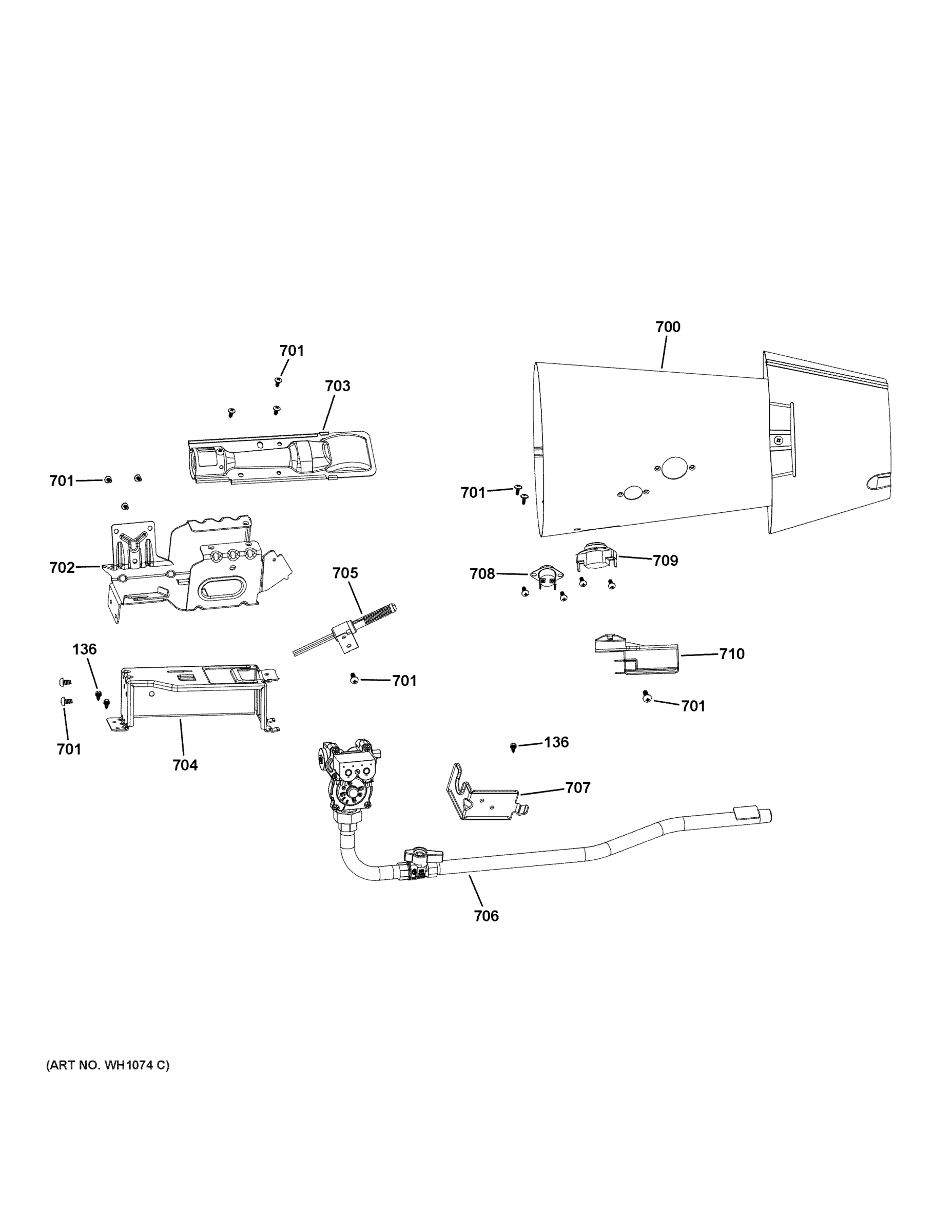 GAS VALVE & BURNER ASSEMBLY