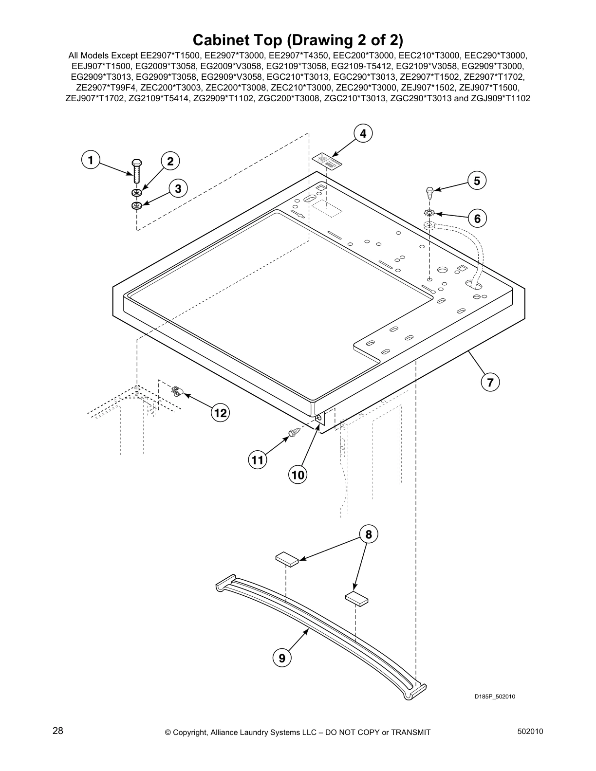 Cabinet Top (Drawing 2 of 2)