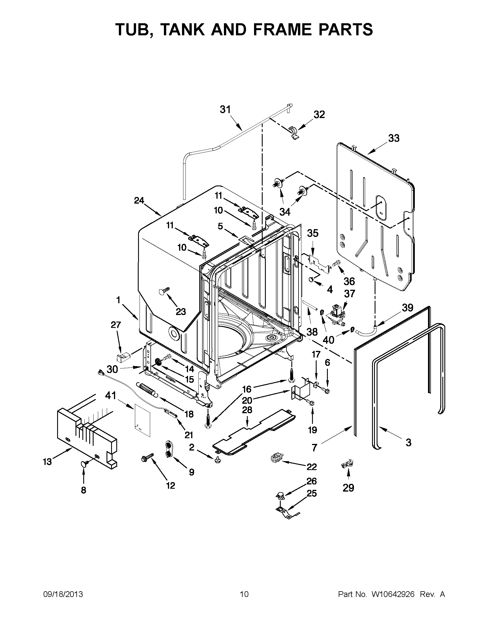 06 - TUB, TANK AND FRAME PARTS