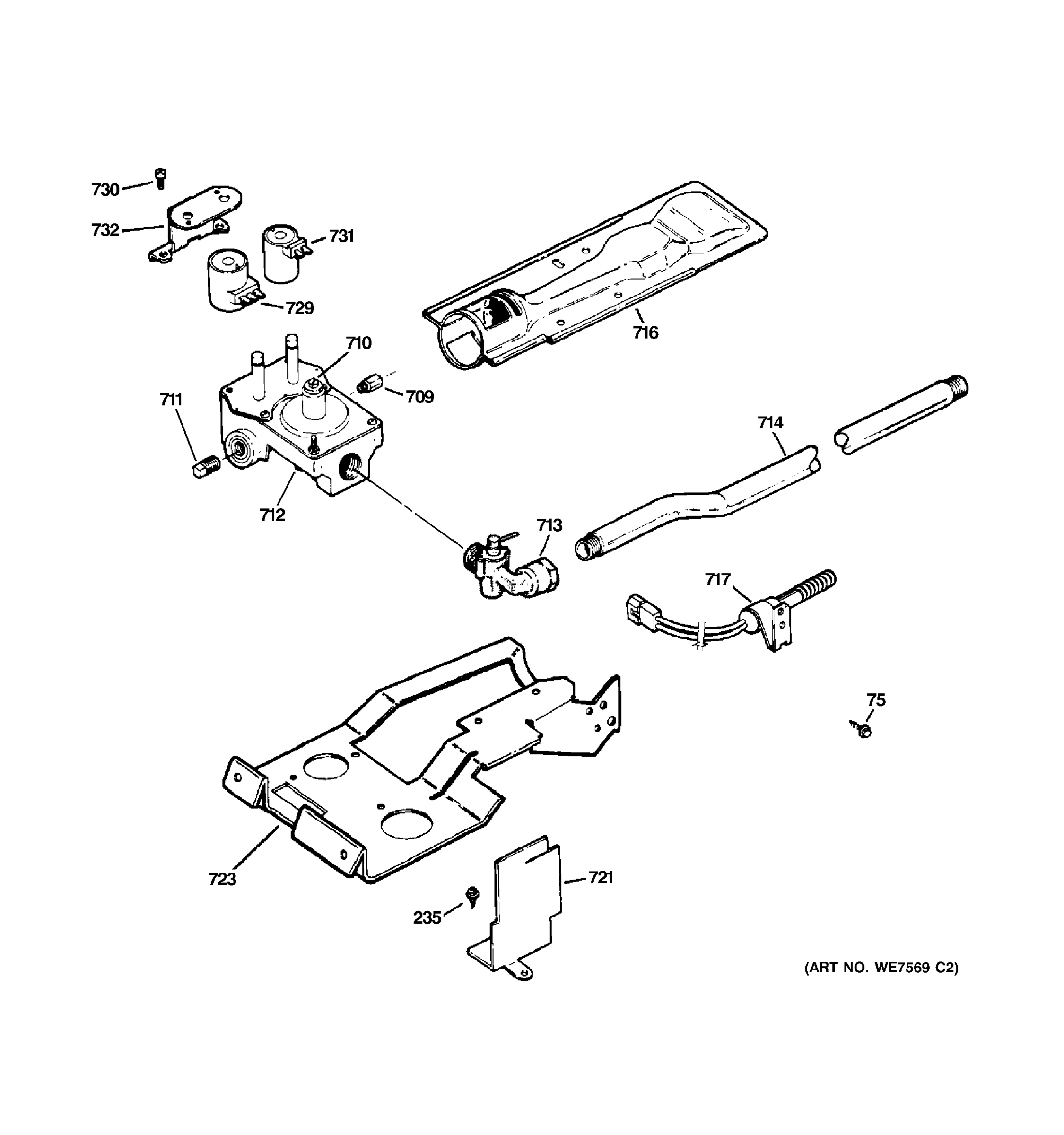 GAS VALVE & BURNER ASSEMBLY