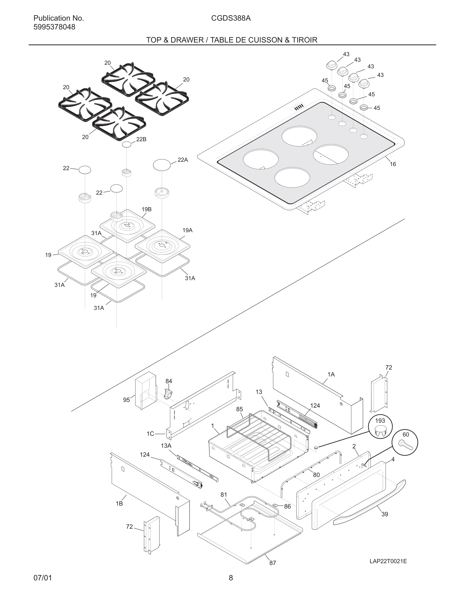 09 - TOP & DRAWER / TABLE DE CUISSON & TIROIR